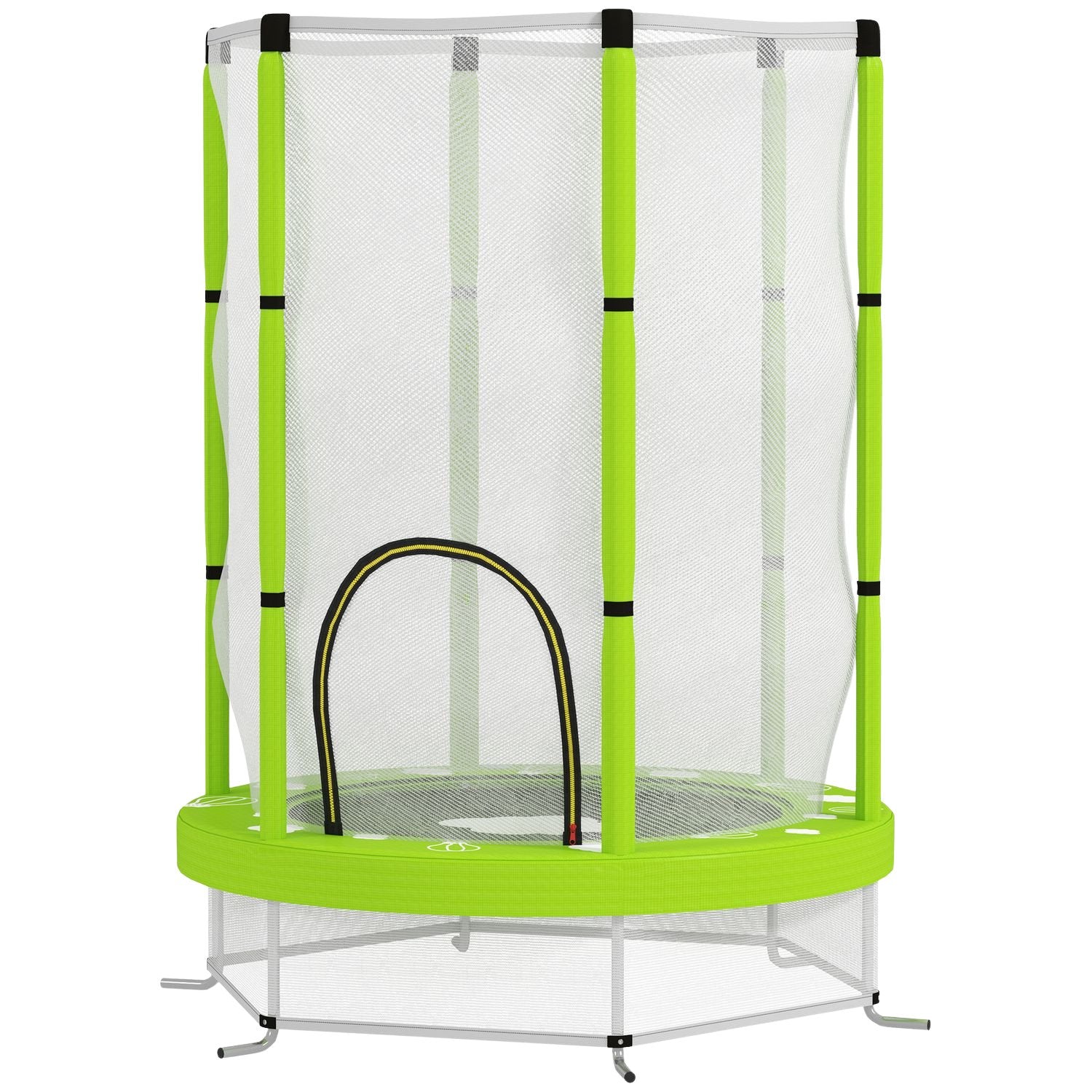 Dětská trampolína 140 cm s ochrannou sítí, zelená