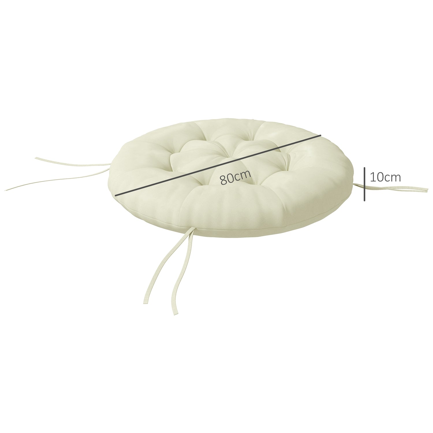 Béžový polyesterový polštář na měsíc – polstrování 10 cm