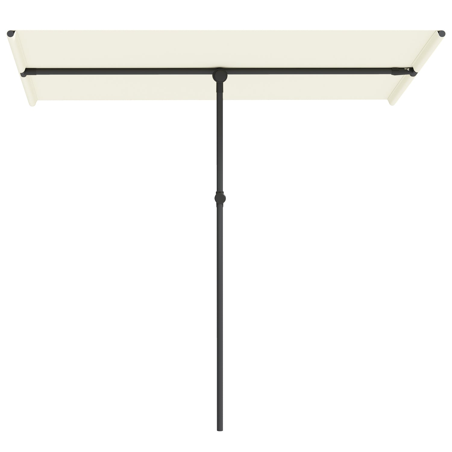 Béžový otočný slunečník, ochrana proti slunci 180°, 150 × 205 cm