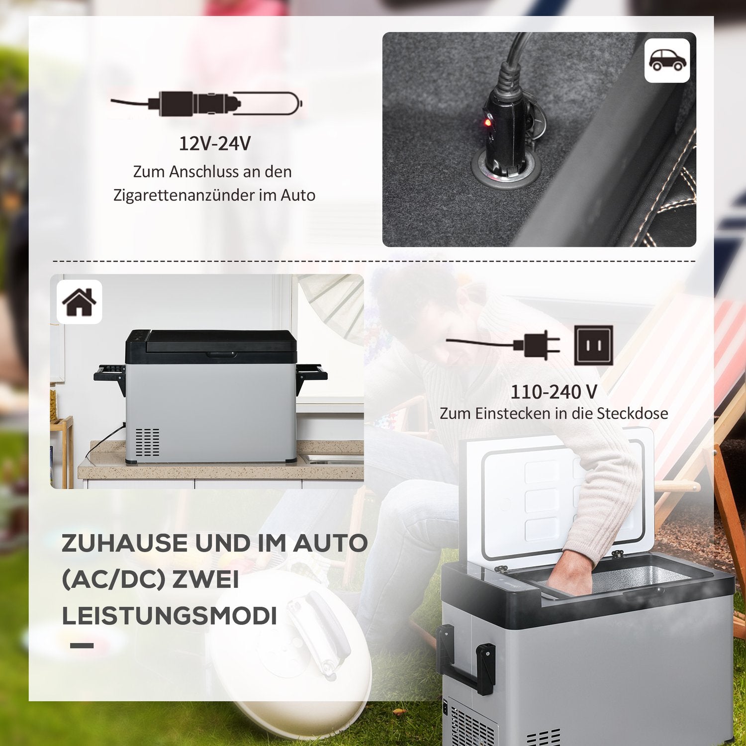 Bilkylare 50L, LCD-skärm, Dual Mode, Portabel
