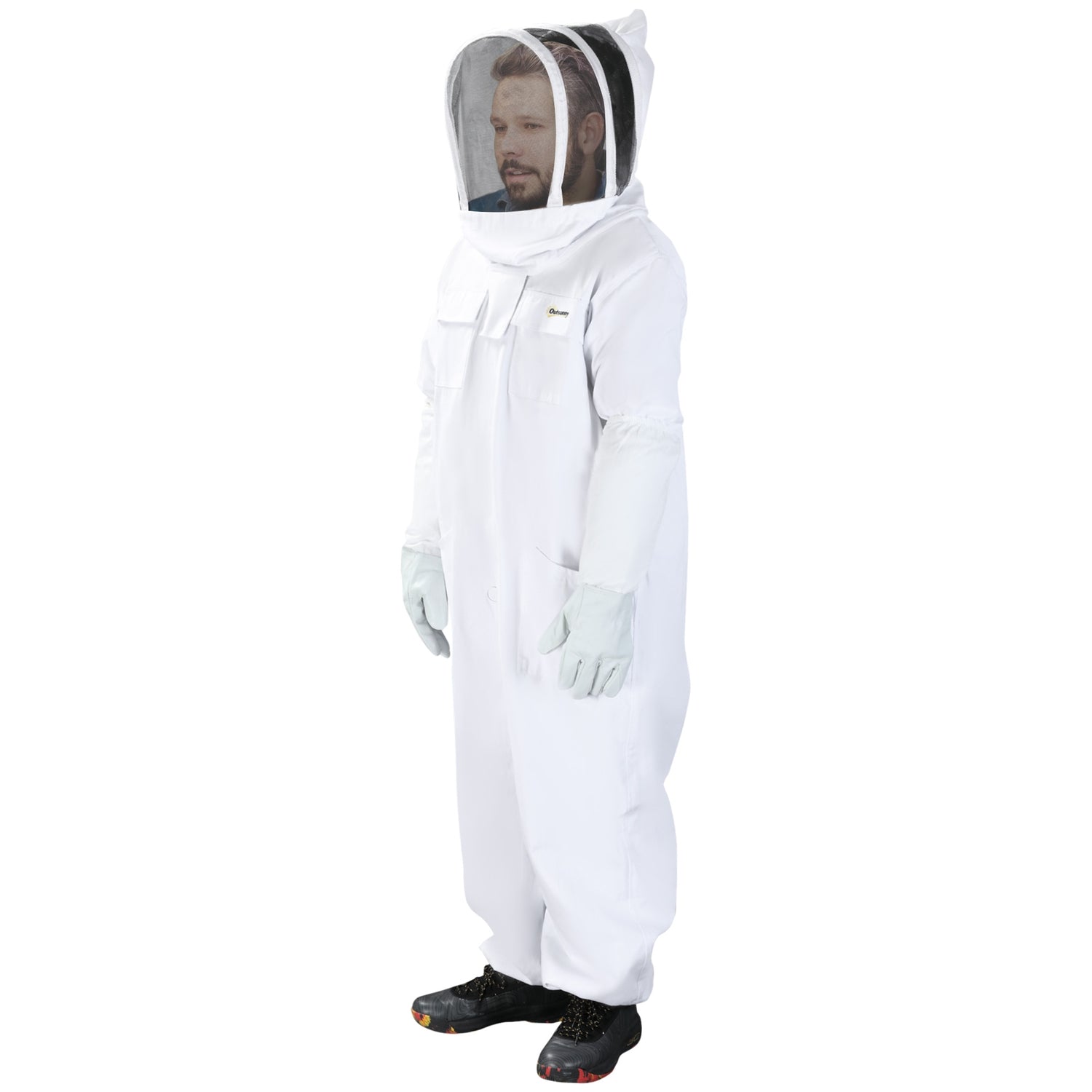 Biodlingsdräkt i bomull med slöja och handskar, unisex, XXXL
