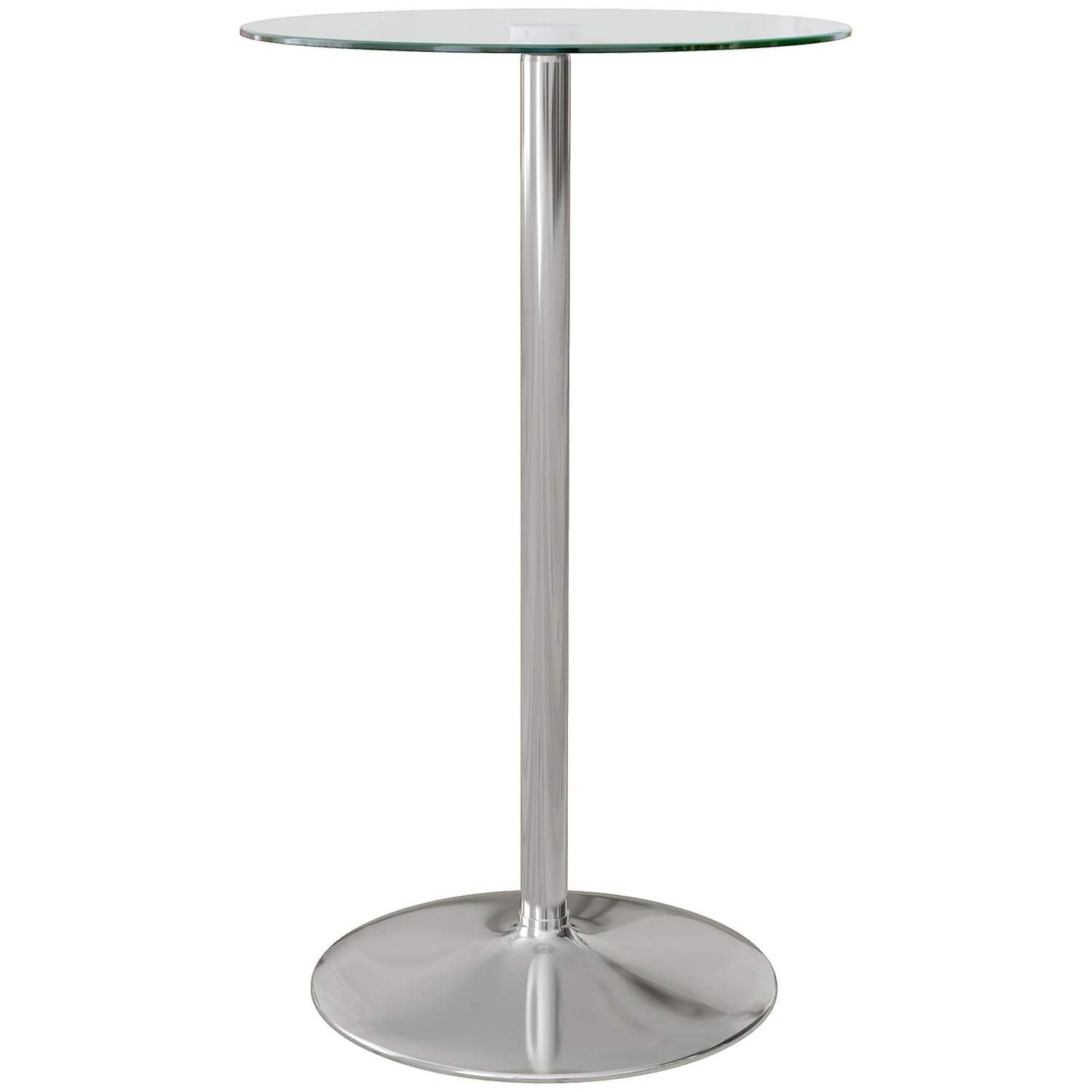 Bistro Barbord för 2 – Härdat glas, Ø60x102cm