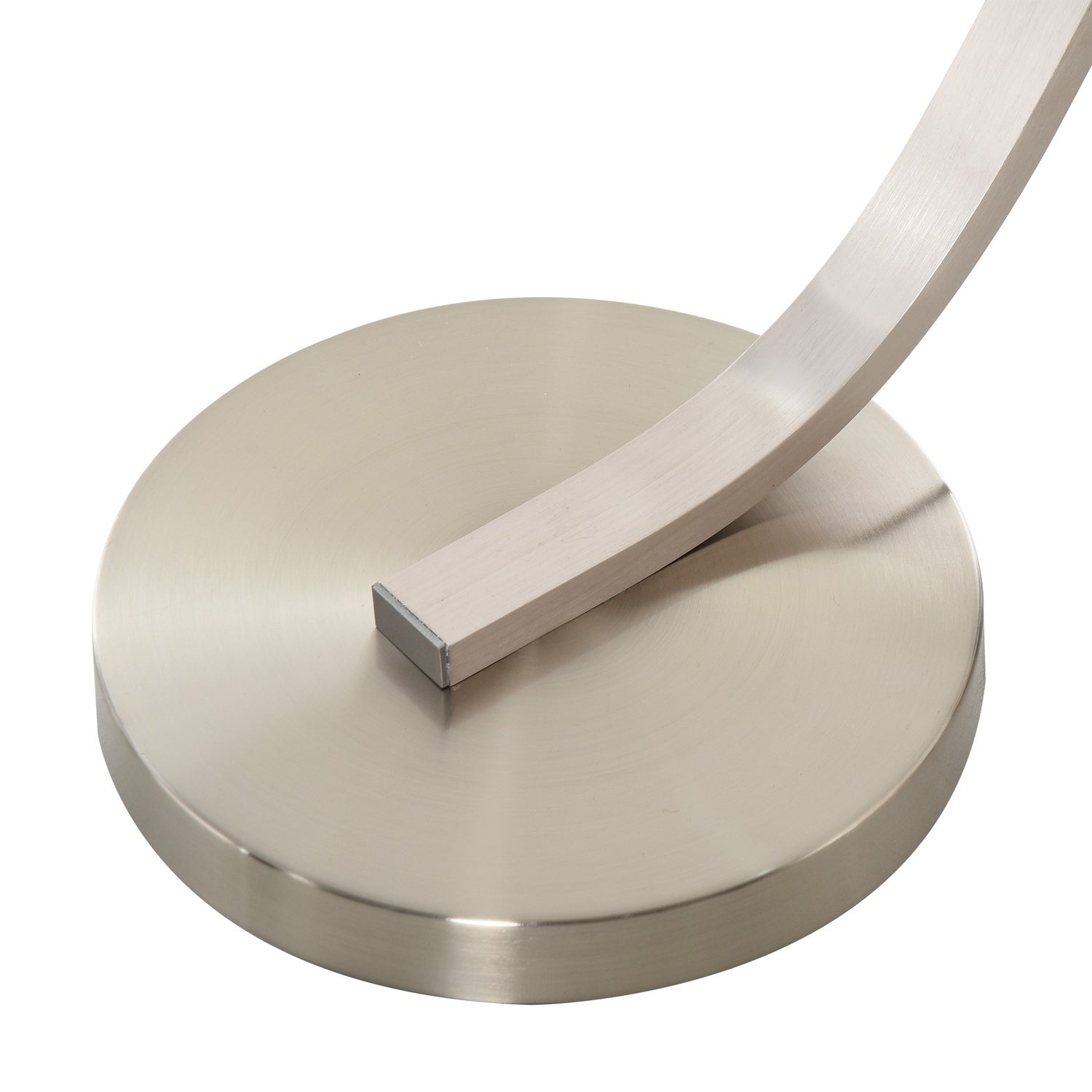 Böjd LED-golvlampa – varmvit, aluminium, 149 cm