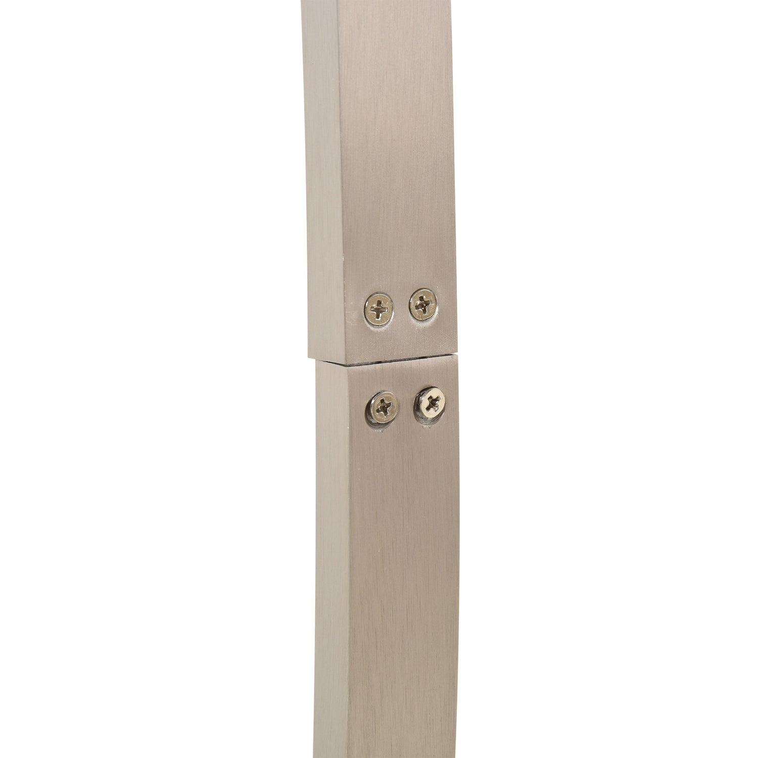 Böjd LED-golvlampa – varmvit, aluminium, 149 cm