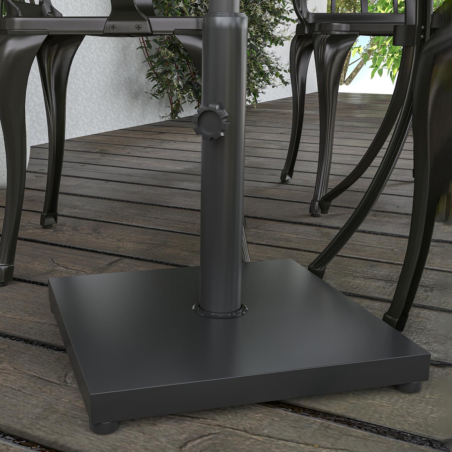 Black Metal & Cement Paraply Base, 13 Kg, Passar Ø35-48 Mm