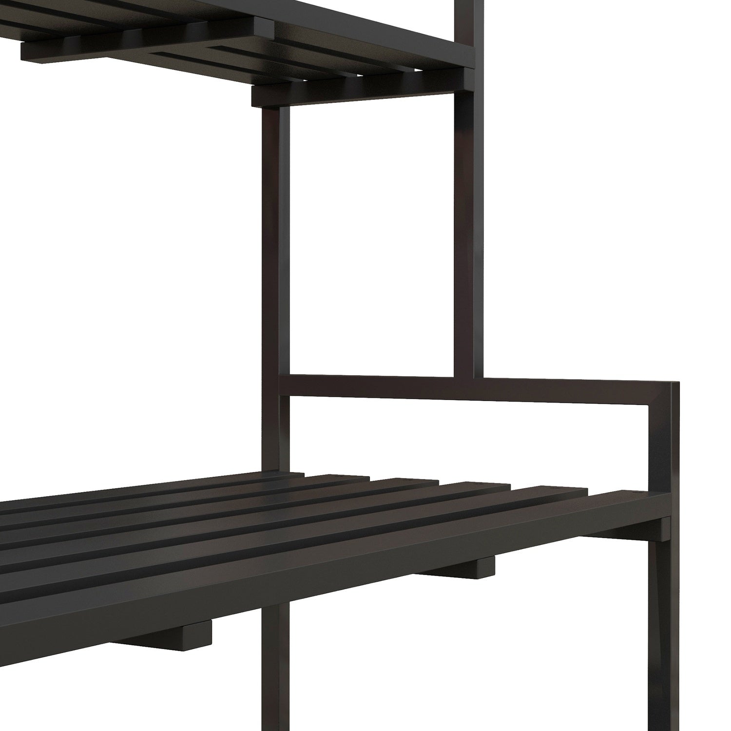 Black Steel Plant Stand – 3 våningar, 6 krokar, 110x50x170cm