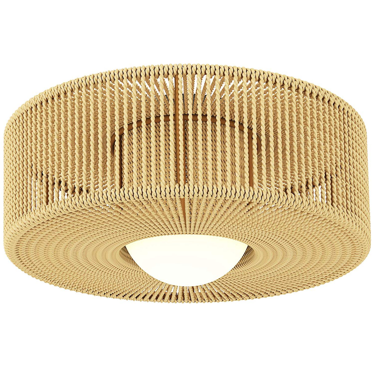 Stropní lampa v boho stylu s ratanovým stínidlem, G9 LED, 30 cm