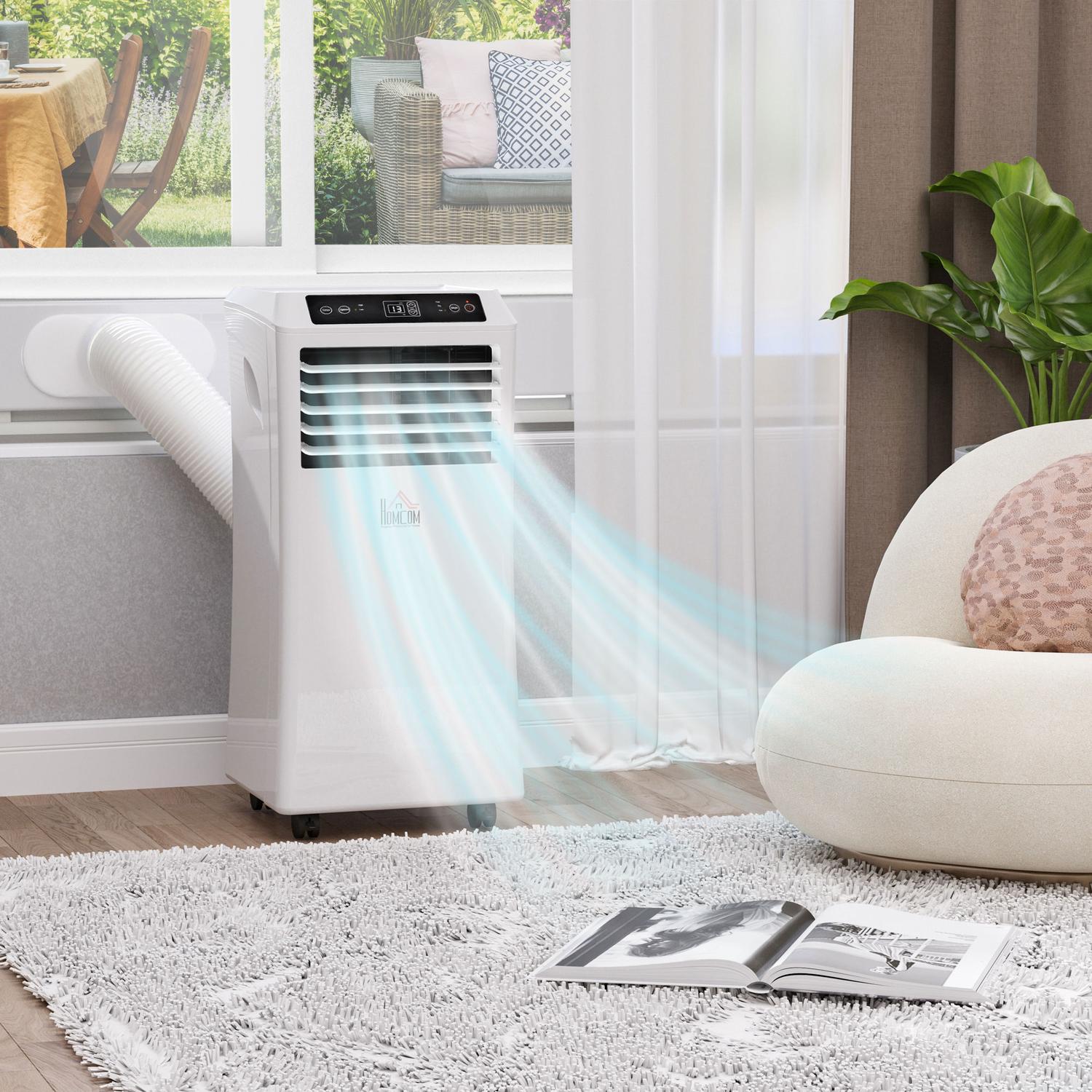 Bärbar luftkonditionering 2,9 kW med avfuktare och timer