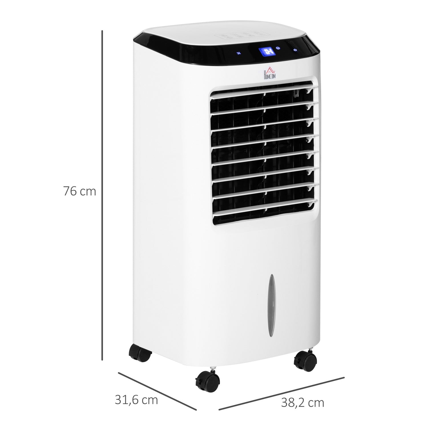 Bärbar luftkonditionering med luftfuktare och fjärrkontroll, 600W