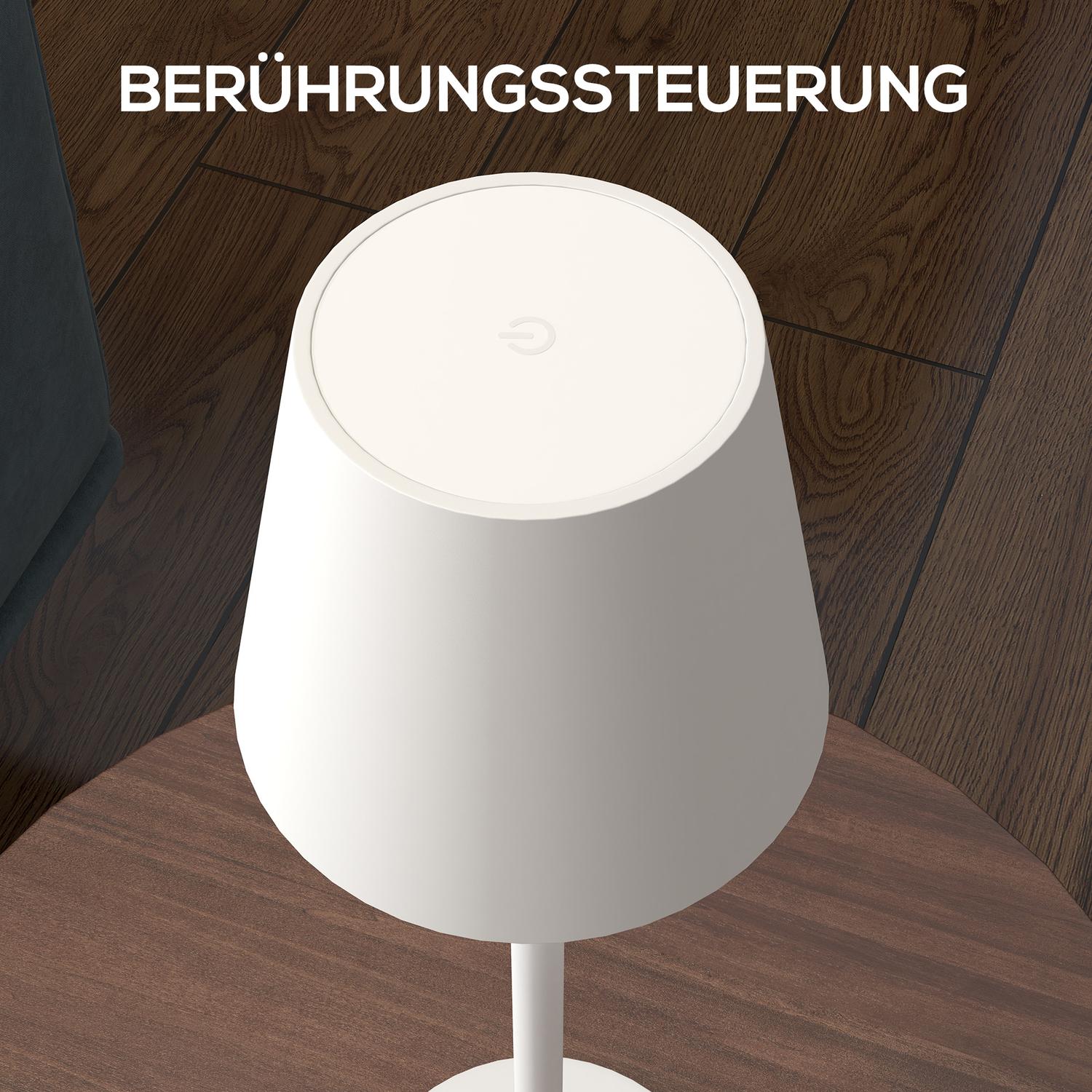 Bärbar metall USB-bordslampa – Uppladdningsbar, 3 ljuslägen