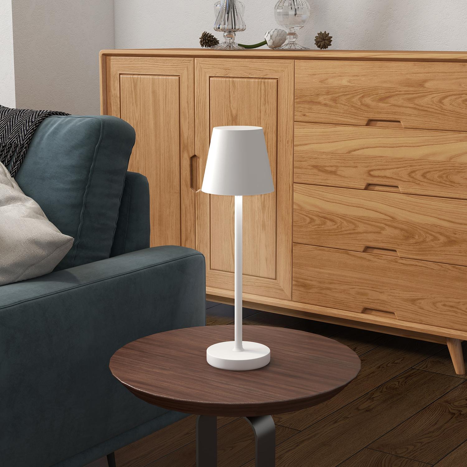 Bärbar metall USB-bordslampa – Uppladdningsbar, 3 ljuslägen