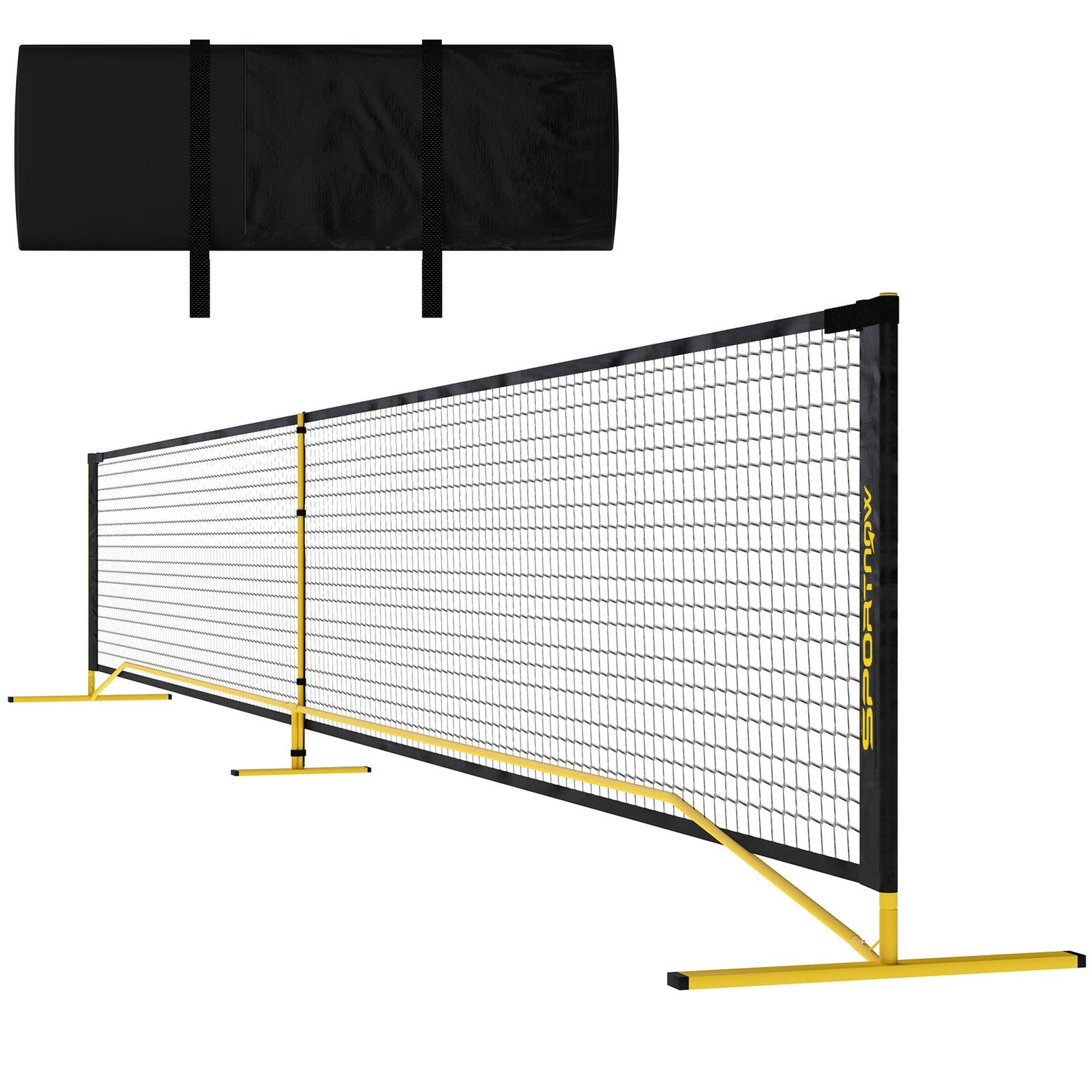 Bärbart Pickleball-nät 6,7 m med metallram och bärväska