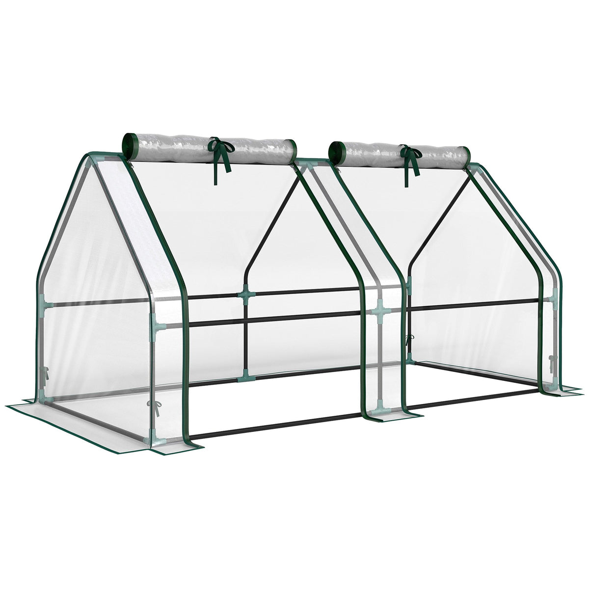 Přenosný skleník s dveřmi na zip, 180x90x90 cm, PVC kryt
