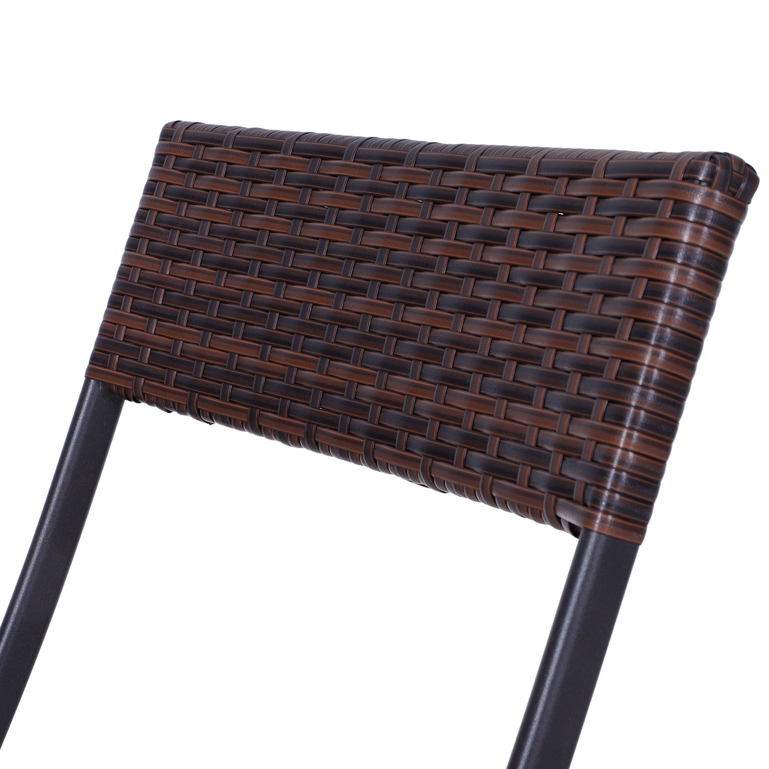 Brun polyrattan bistroset för 2 – Utomhus trädgårdsmöbler