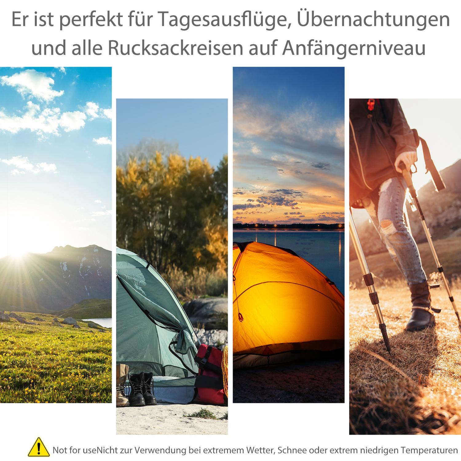 Campingtält för 3-4 personer – Enkel installation, vattentät