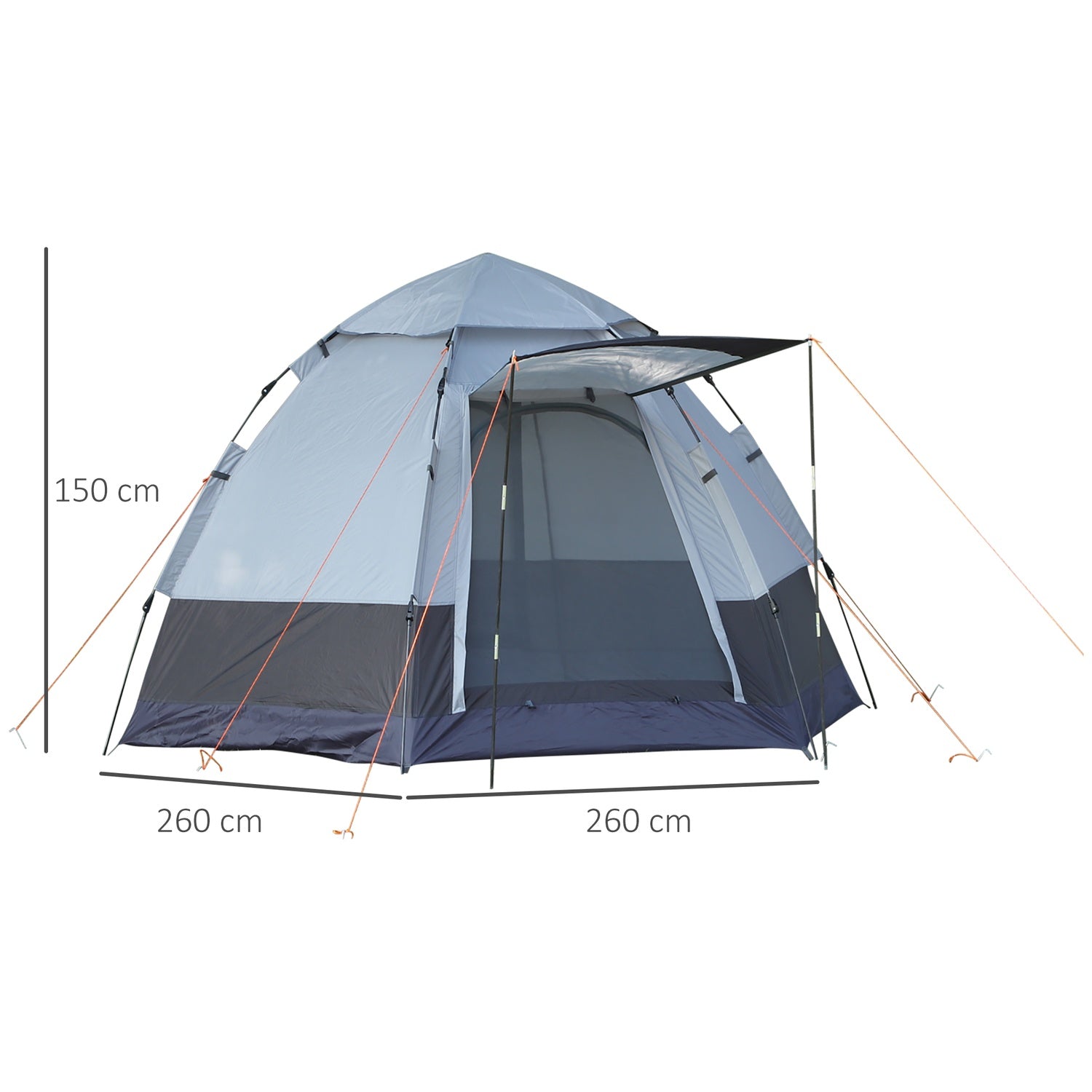 Campingtält för 3-4 personer – Enkel installation, vattentät