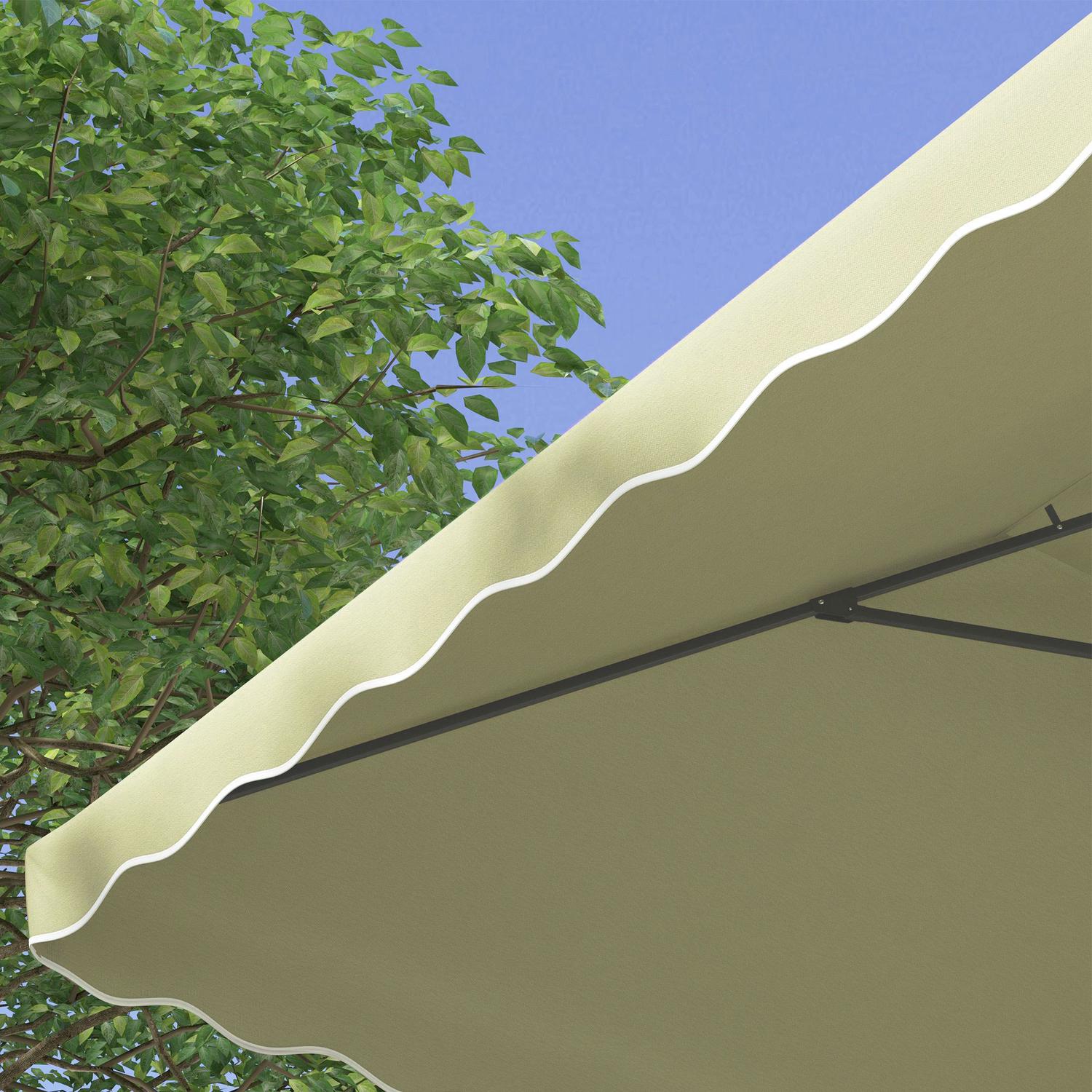 Slunečník s bočním stožárem 243 × 243 cm s UV ochranou a dvojitou střechou