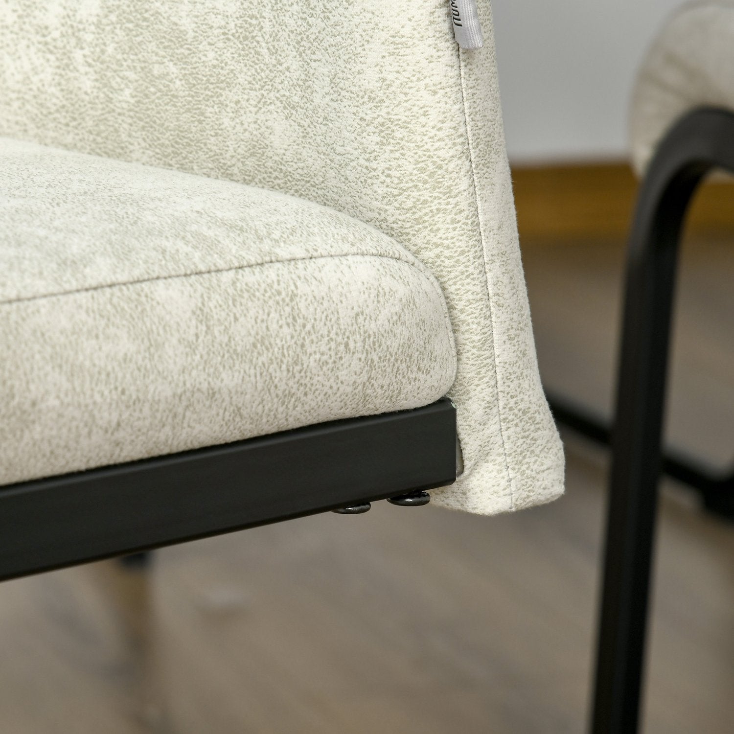 Cantilever matstolar, ergonomiskt set om 4, beige polyester