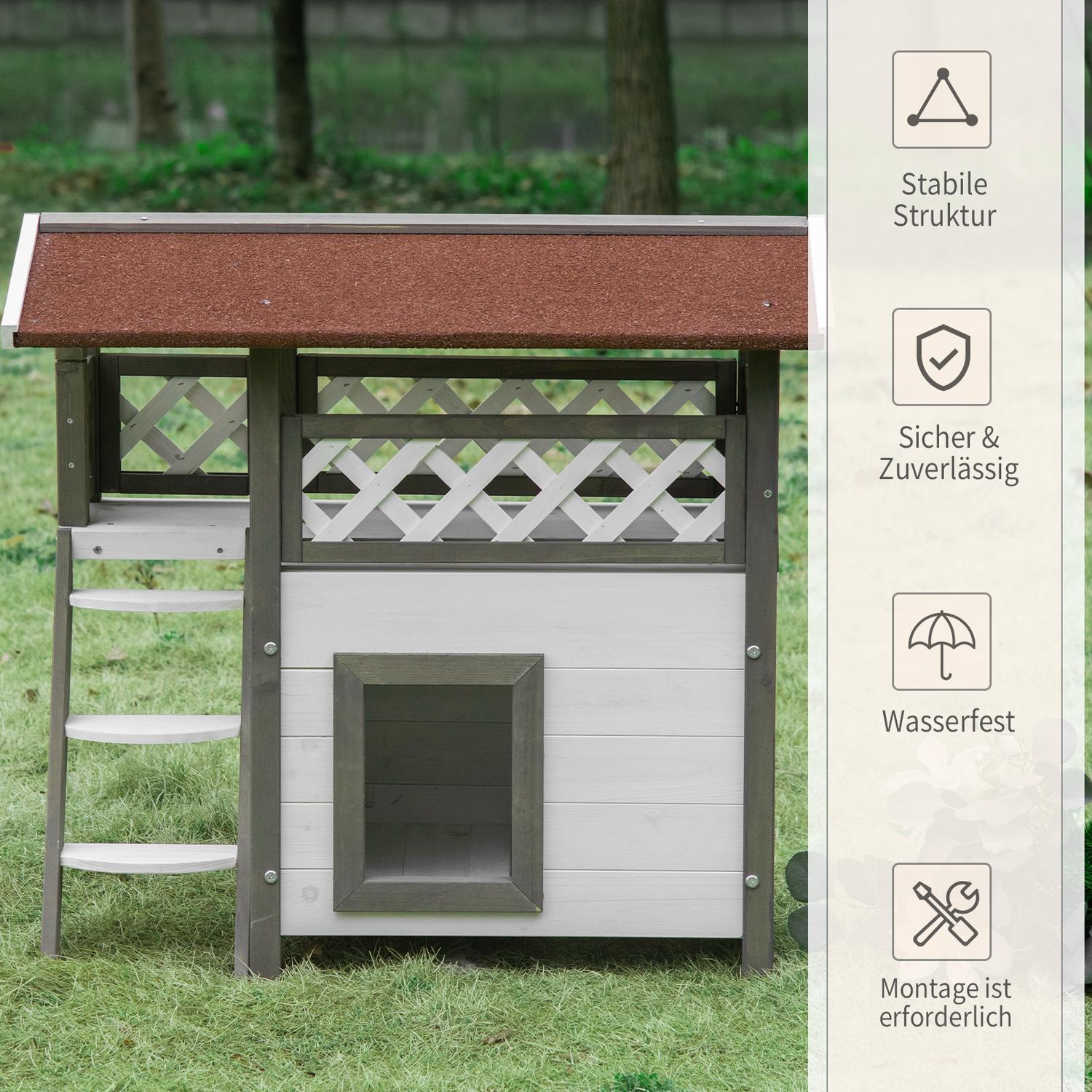 Cat House – Gran Wood, isolerat, inomhus och utomhusbruk