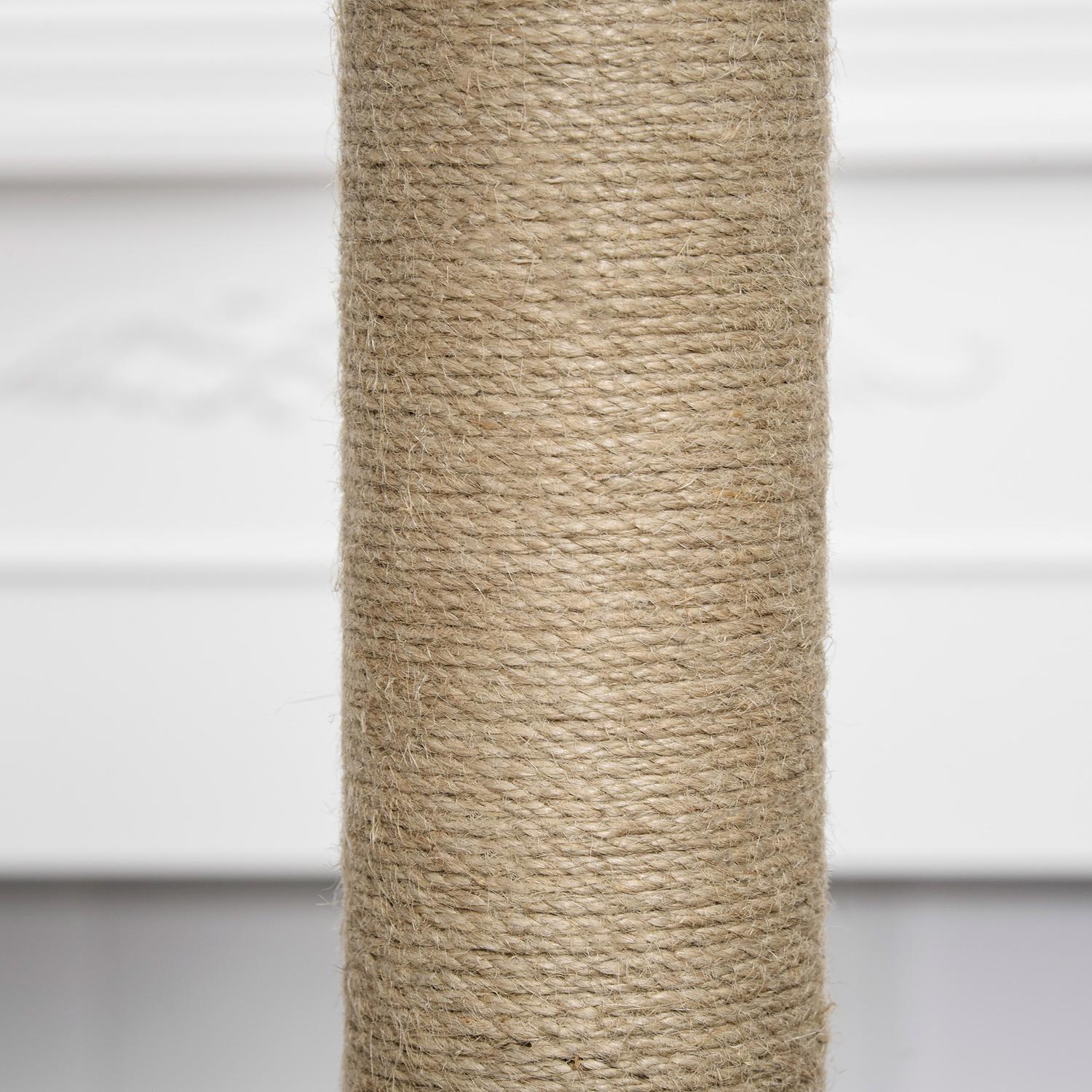 Cat Tree Activity Center – Grå juteplysch, 67x38,5x114 cm