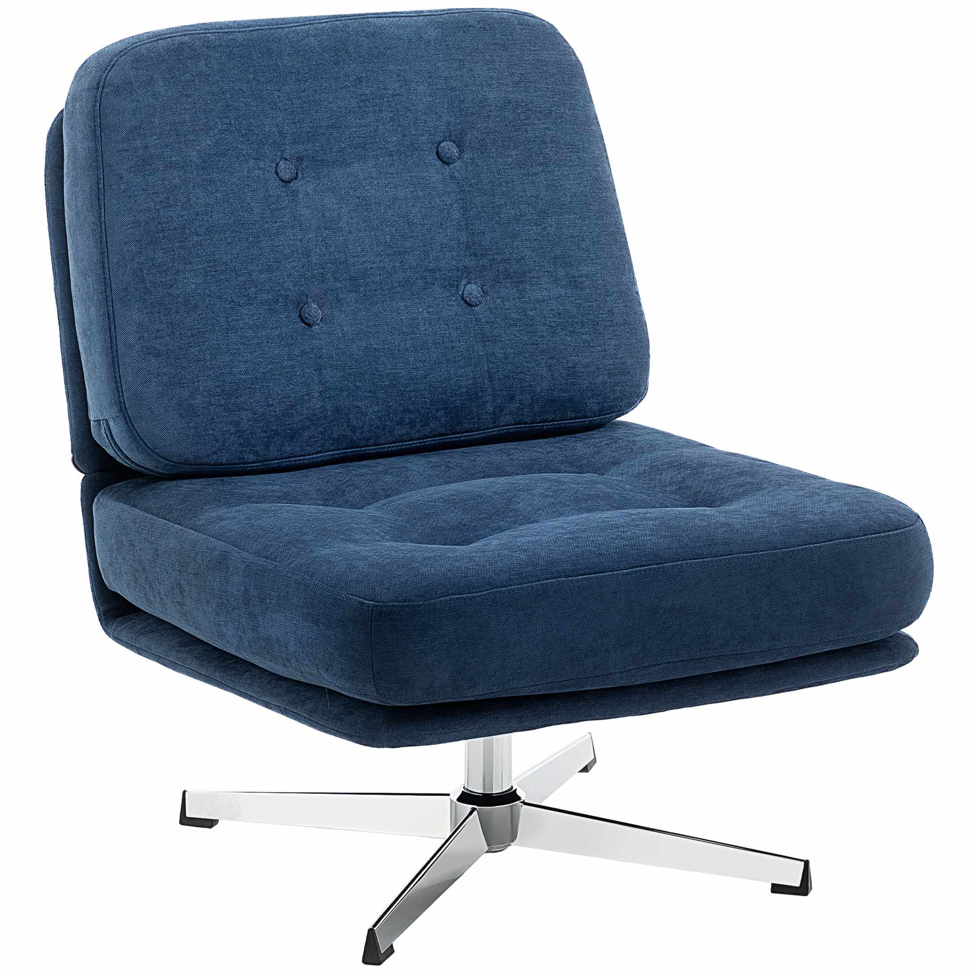 Chenille fåtölj, 360 graders vridbar, 70 cm sittbredd