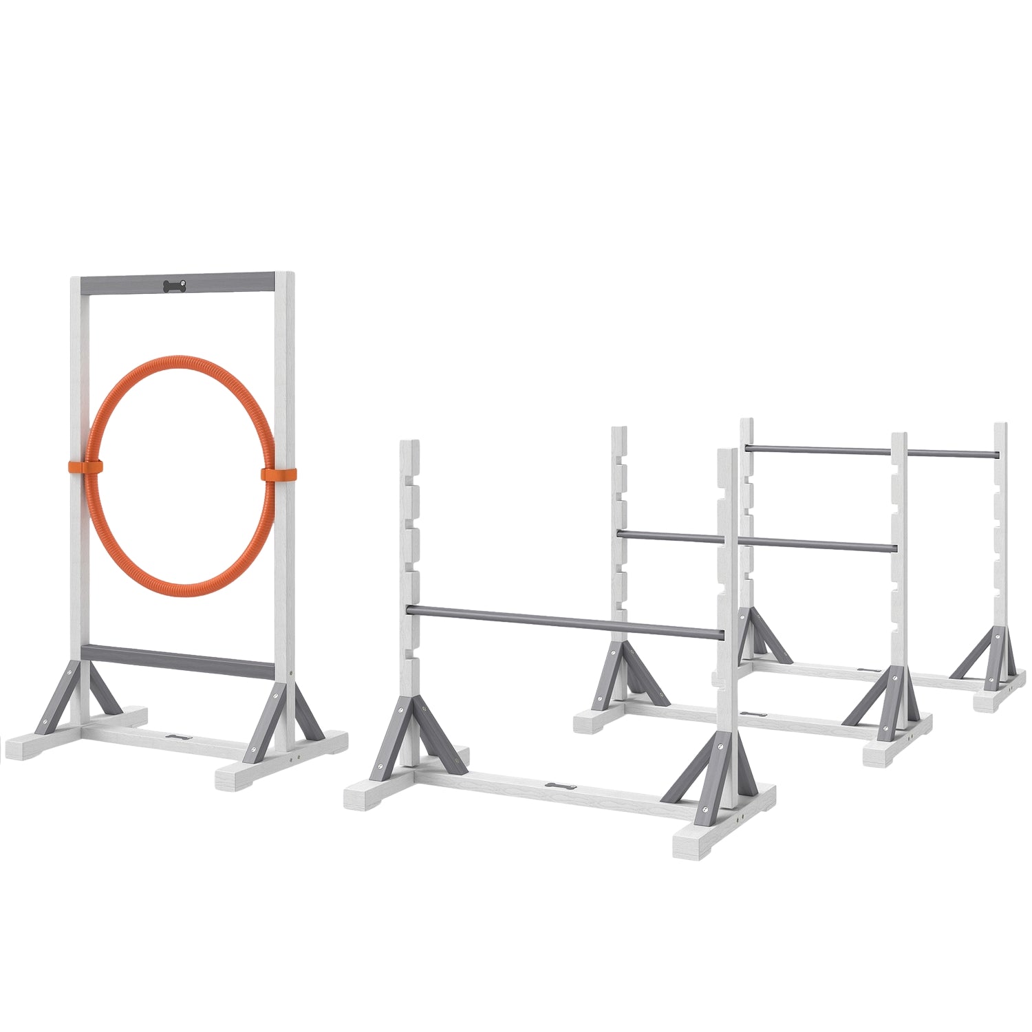 Sada pro agility psy – 4dílná, výškově nastavitelné překážky