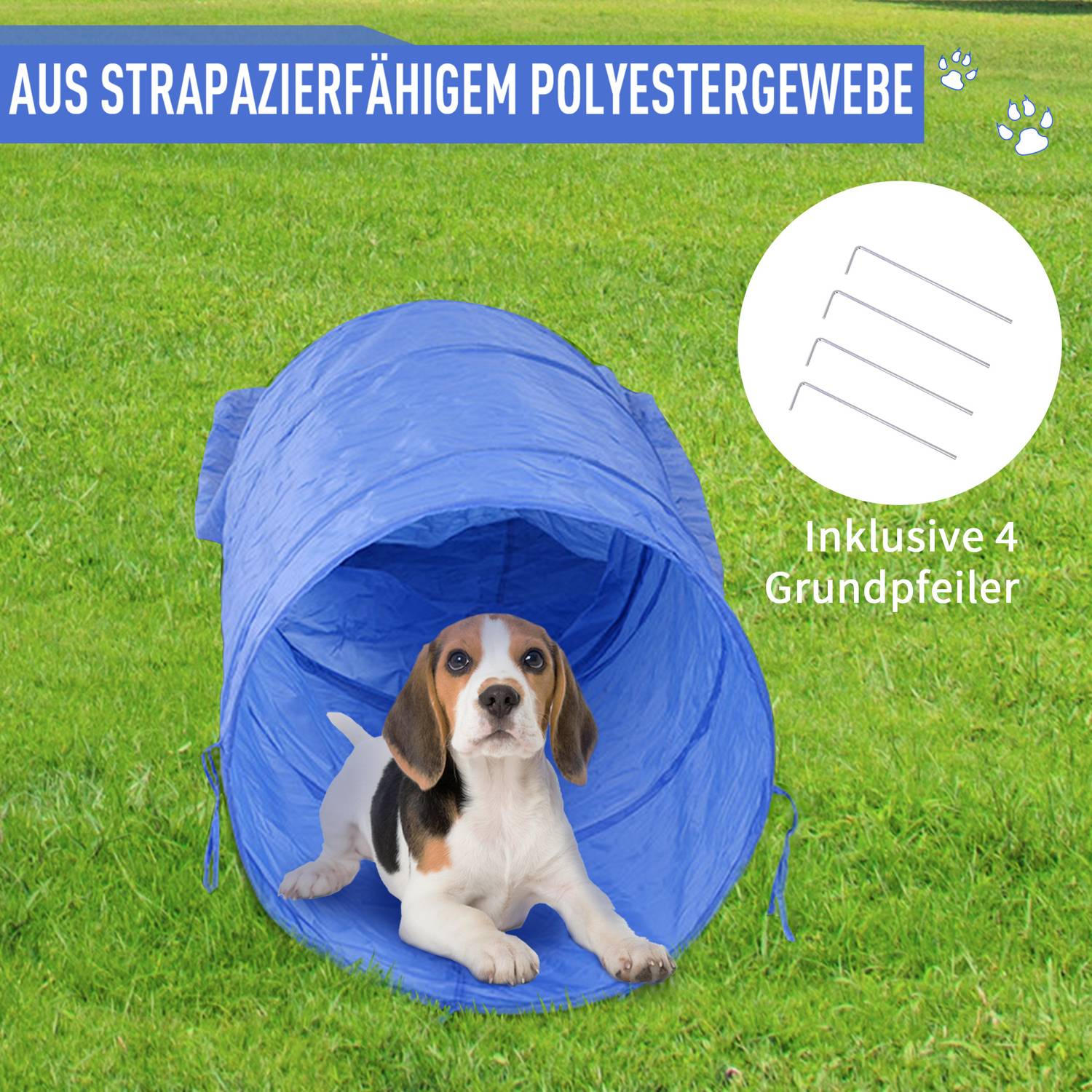 Dog Agility Set med tunnel, bärbart träningspaket