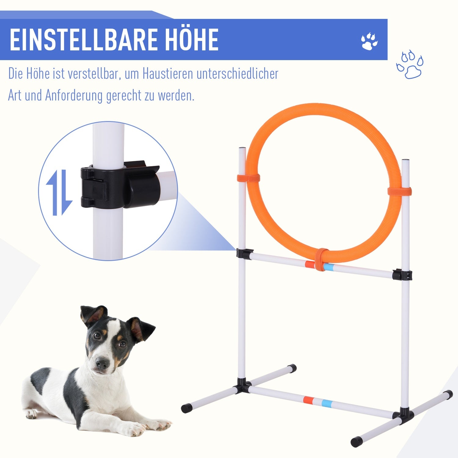 Dog Agility Set med tunnel, bärbart träningspaket