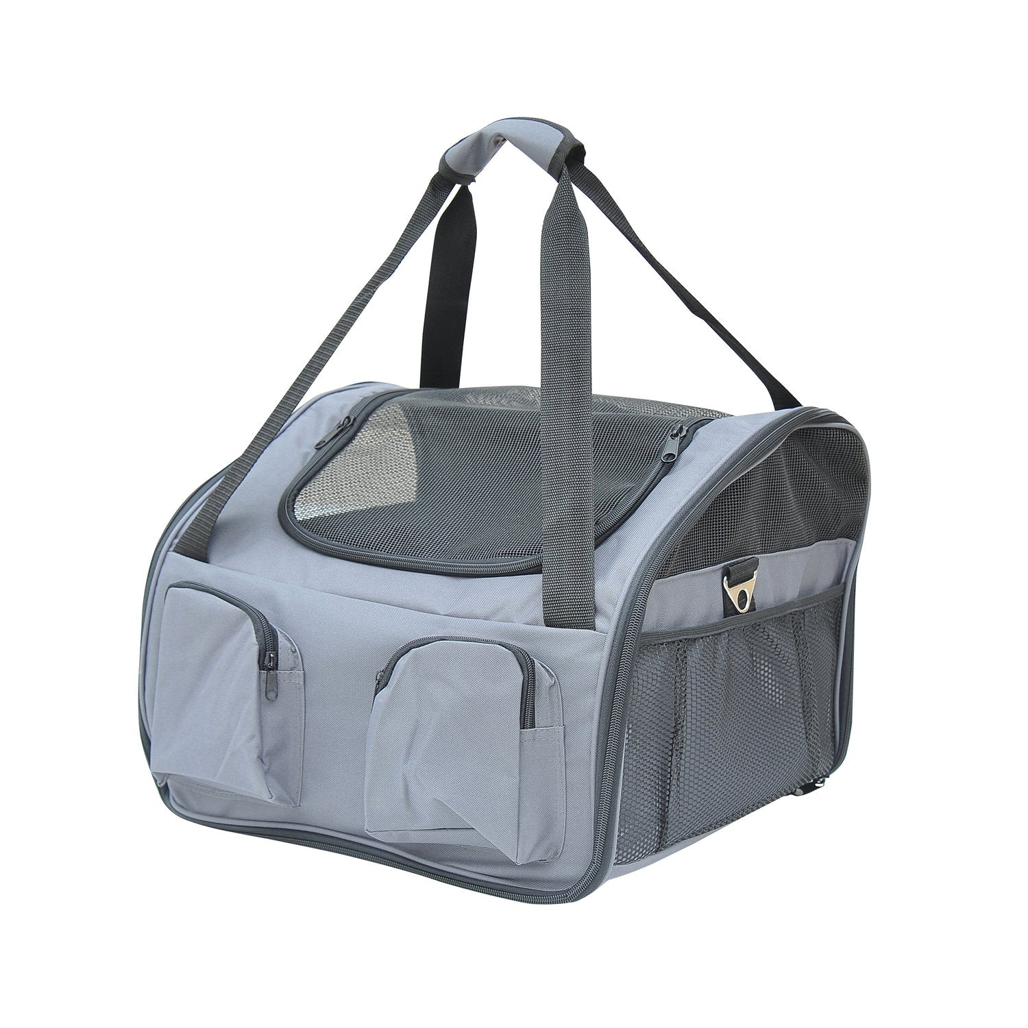Dog Crate – Portabel Oxford Transportväska, Grå, 41x34x30 Cm