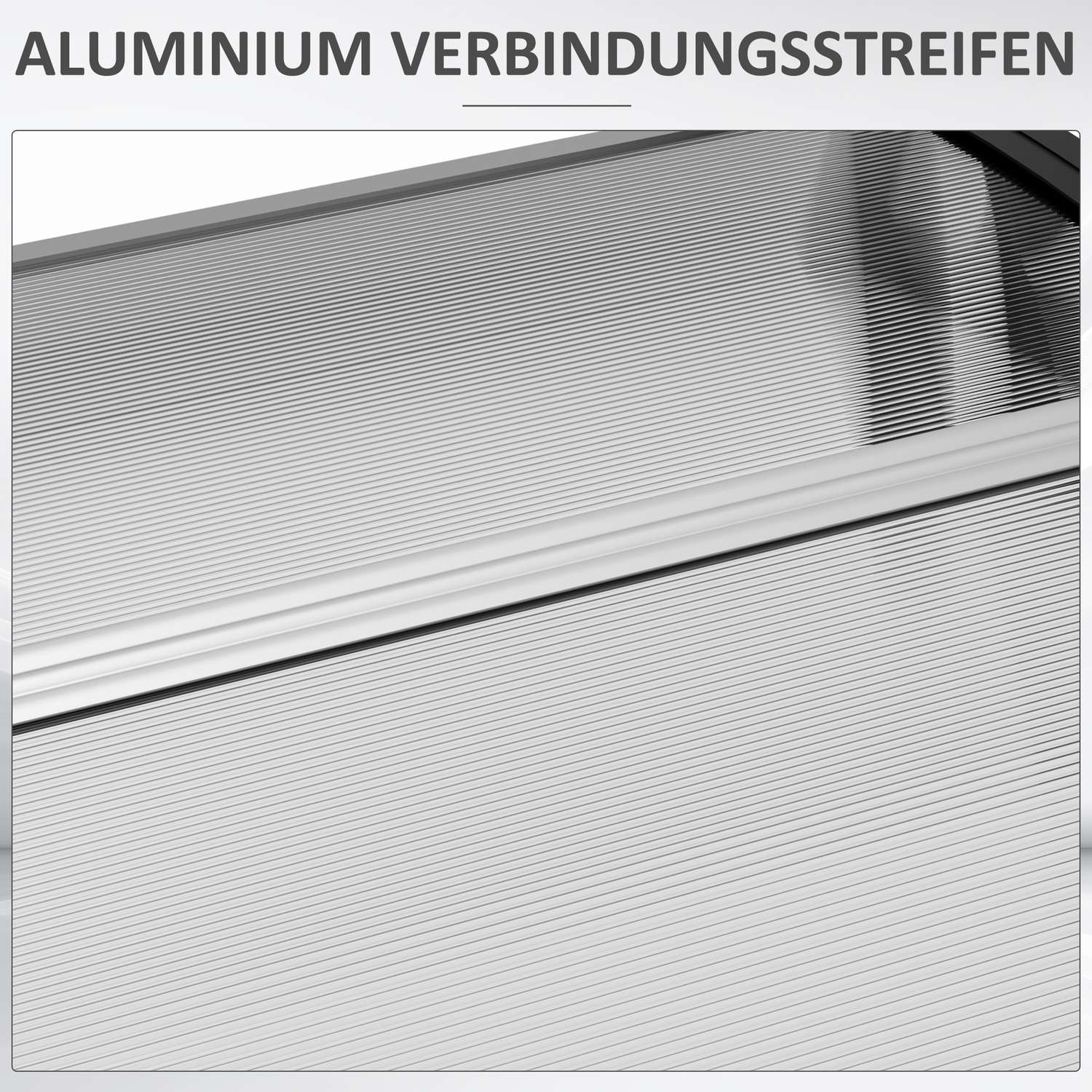 Dörrkapell – polykarbonat, aluminium, 110x60 cm, grå