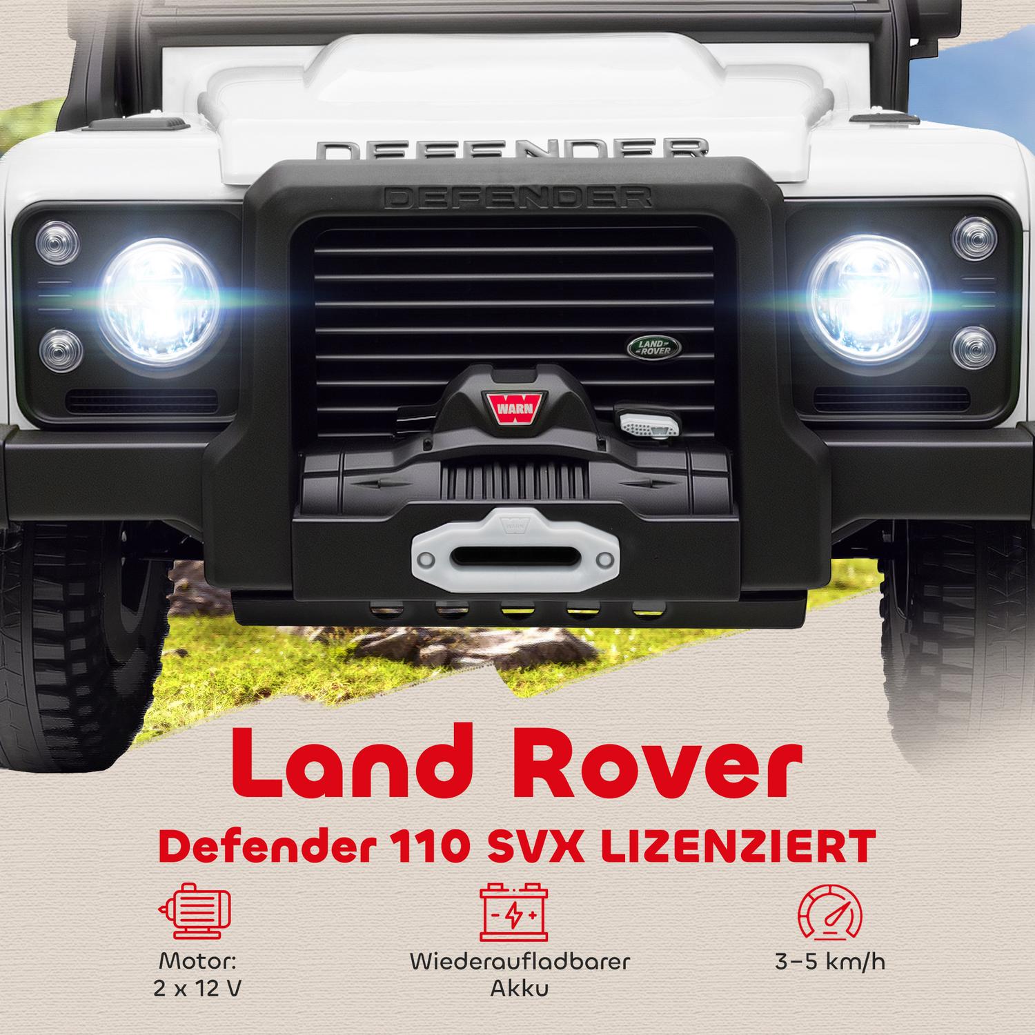 Elbil för barn, 12V batteri, Fjärrkontroll, Vit