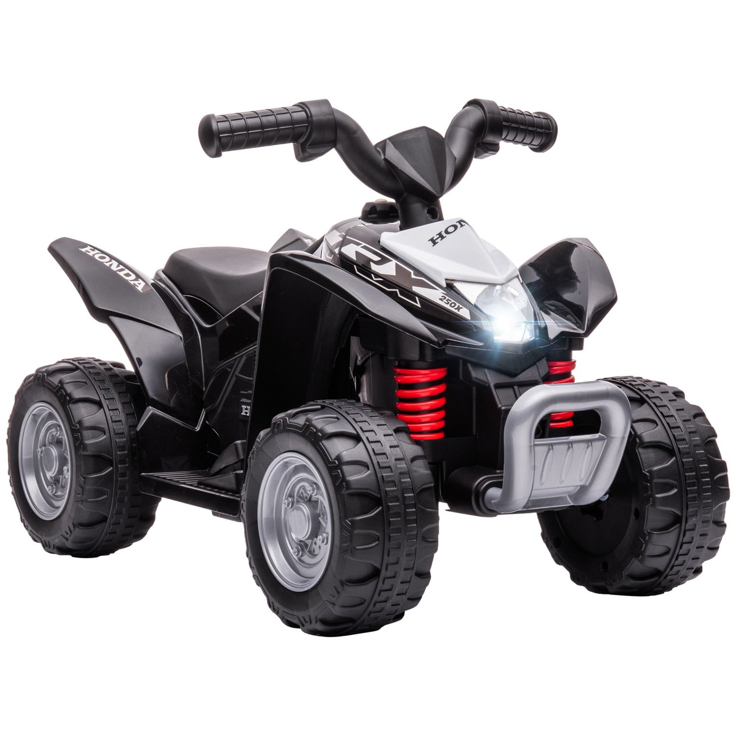 Elektrisk ATV för barn med LED-lampor och horn, svart