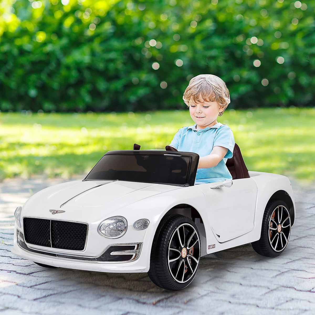 Elektrické dětské auto s dálkovým ovládáním – 2 motory, bílé, 108cm