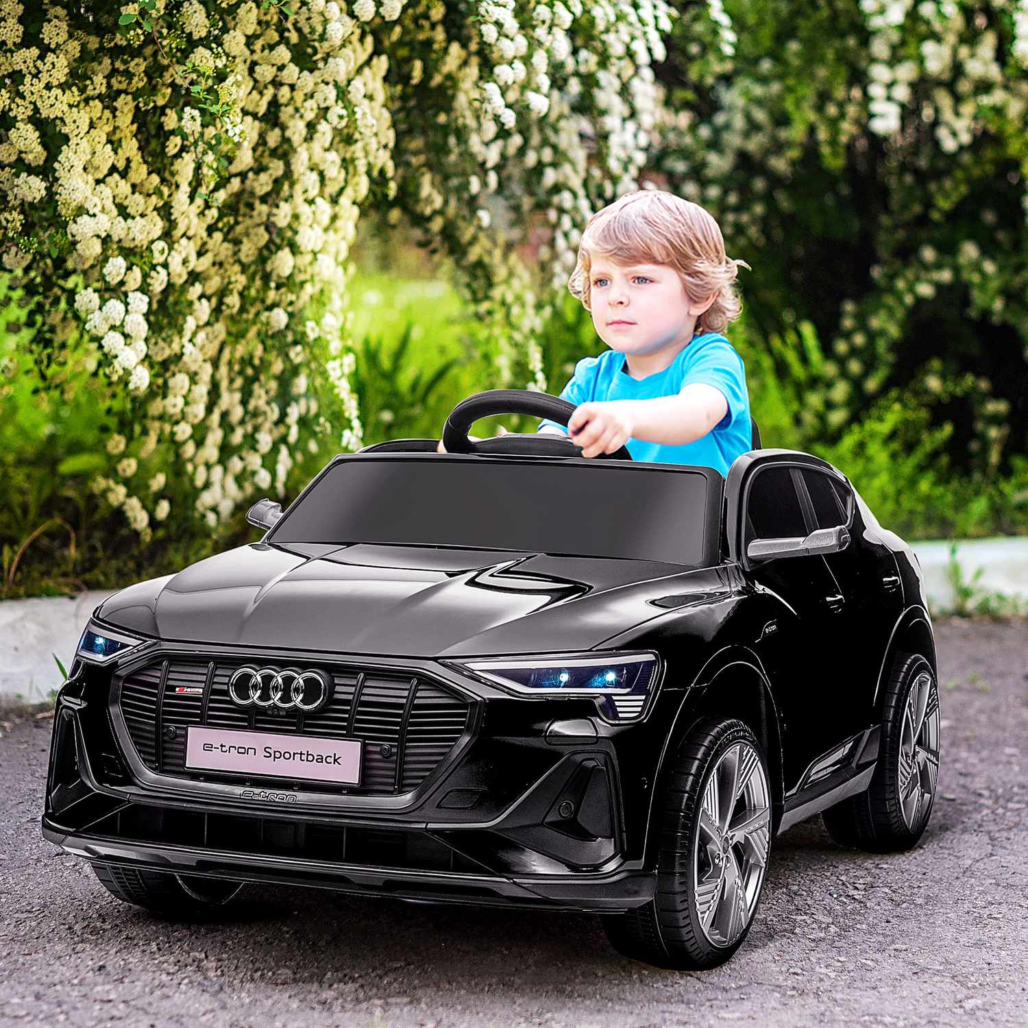 Elektrisk barnbil med fjärrkontroll, säkerhetsbälte och musik, 3-5 år