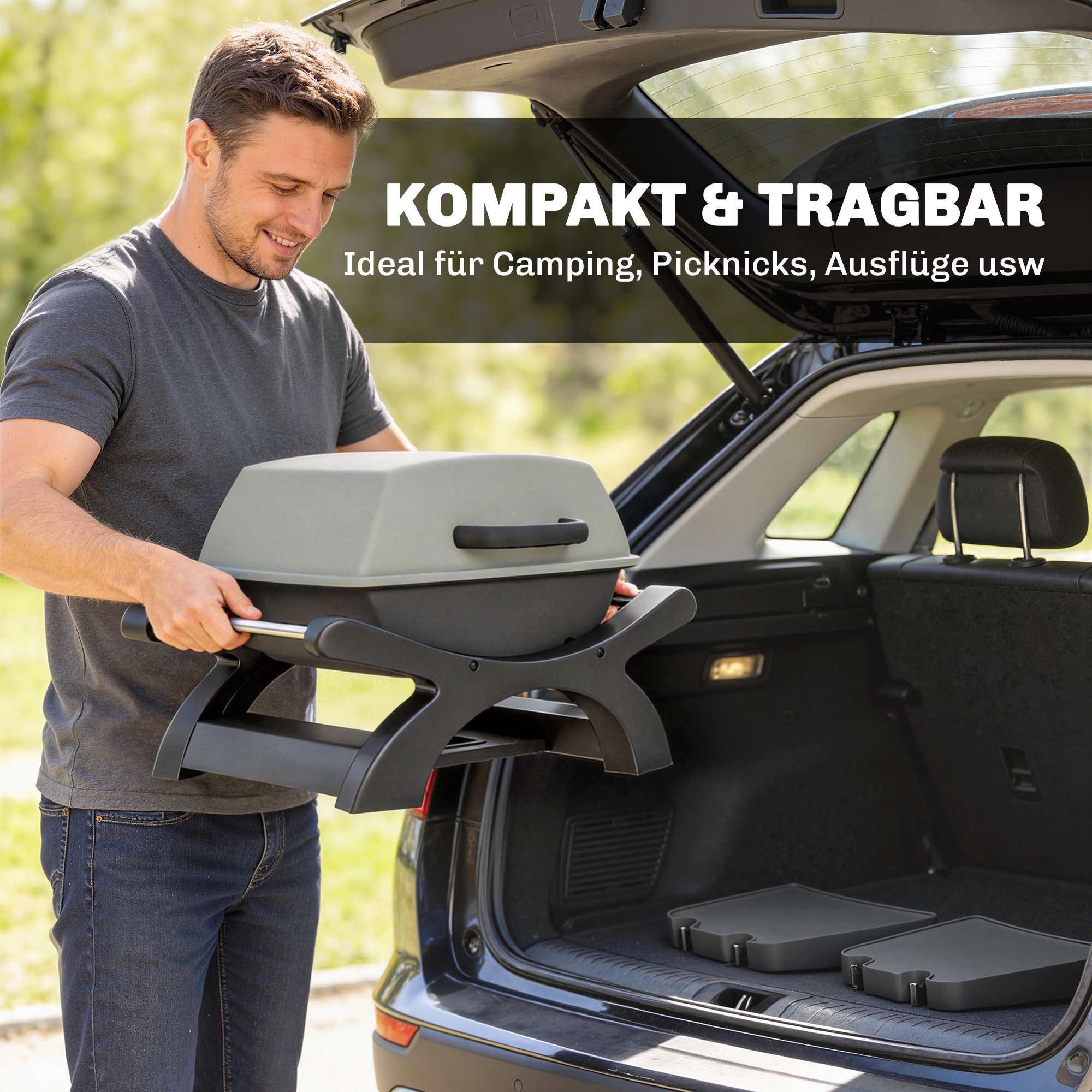 Elektrisk bordsgrill 2300W, Non-stick, Bärbar, 23x71 cm