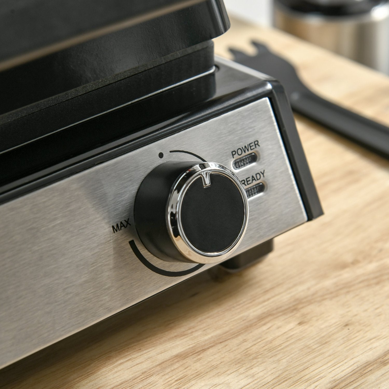 Elektrisk kontaktgrill, 2000W, ställbar termostat, hopfällbar