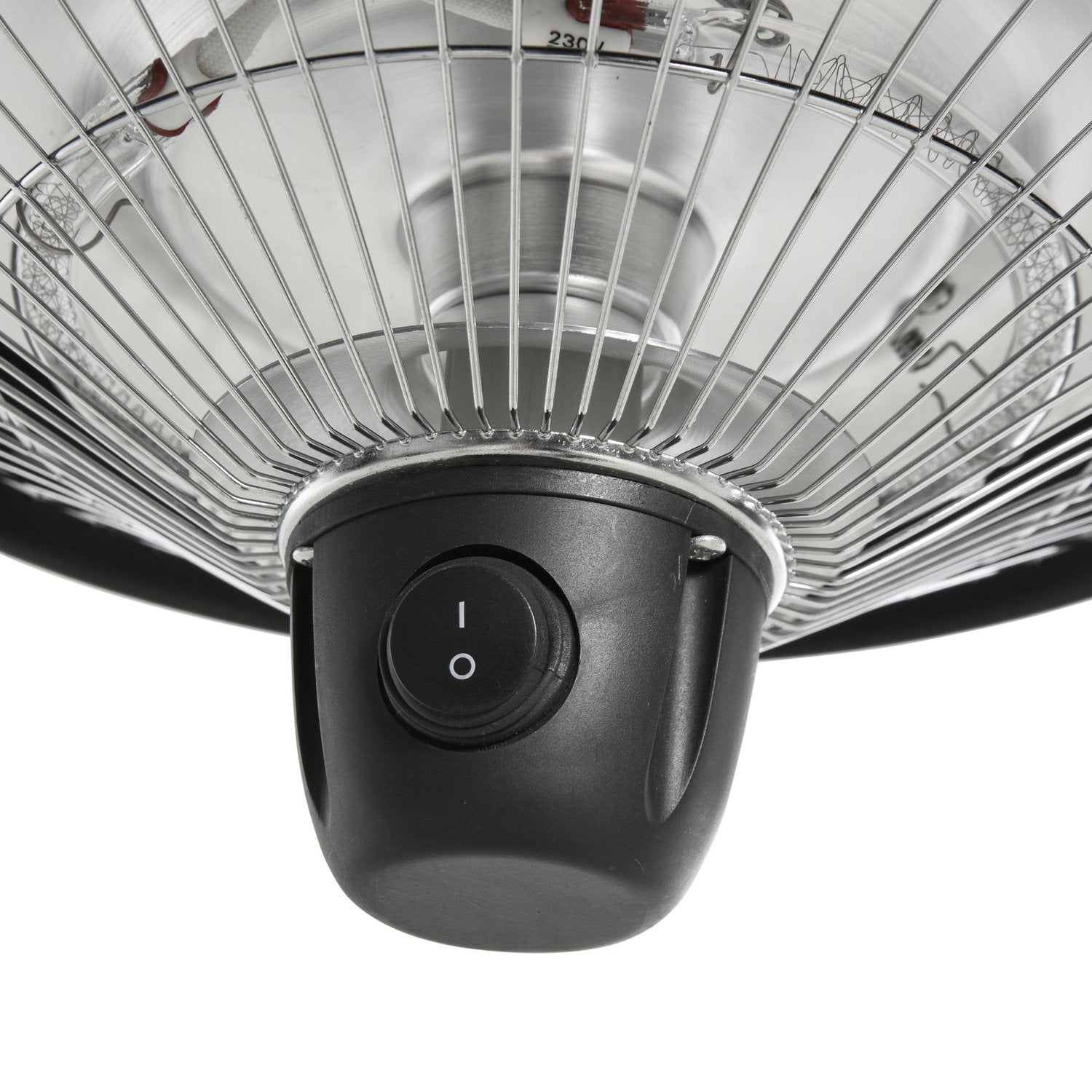 Elektrisk takvärmare 600W, svart aluminium, uteplatsanvändning