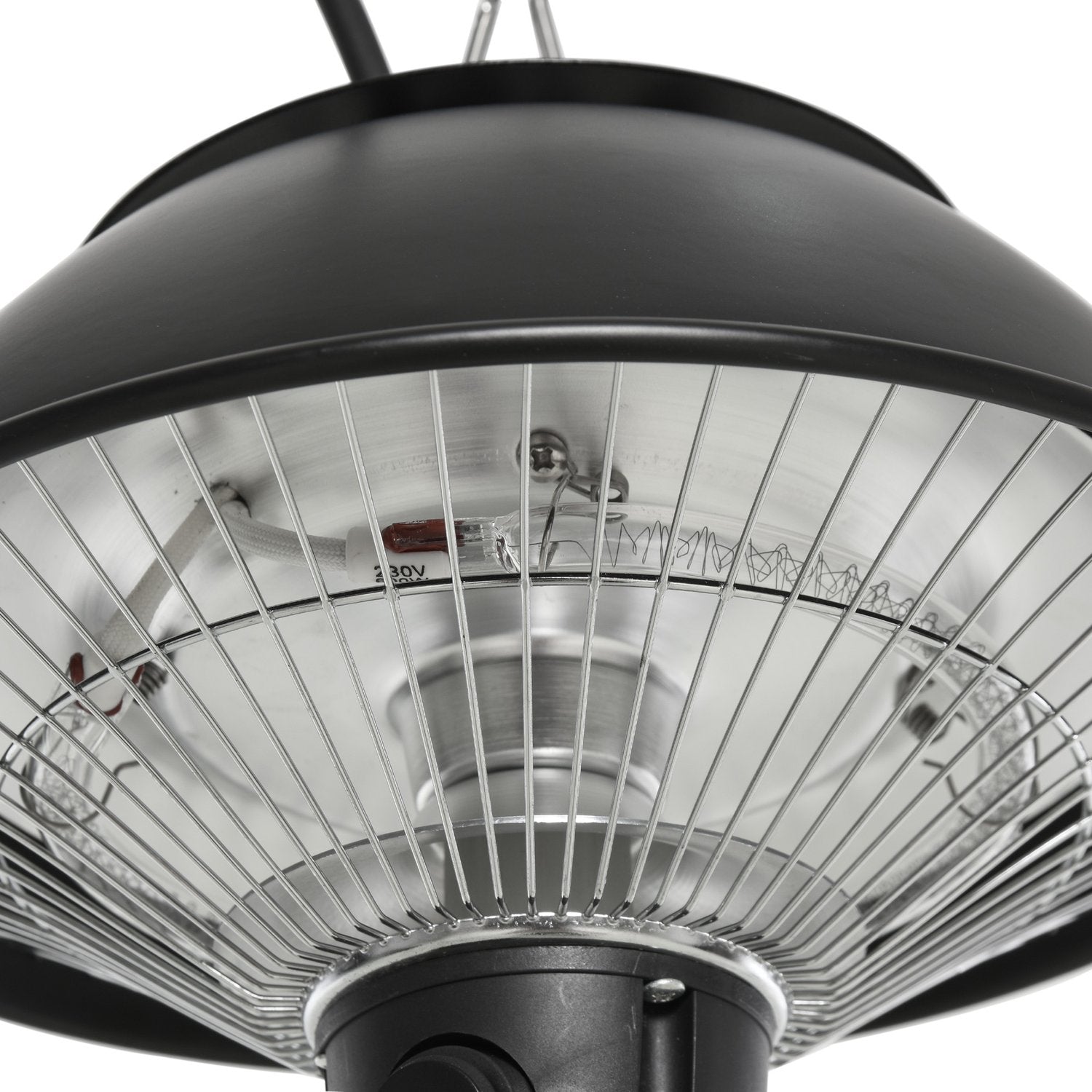 Elektrisk takvärmare 600W, svart aluminium, uteplatsanvändning