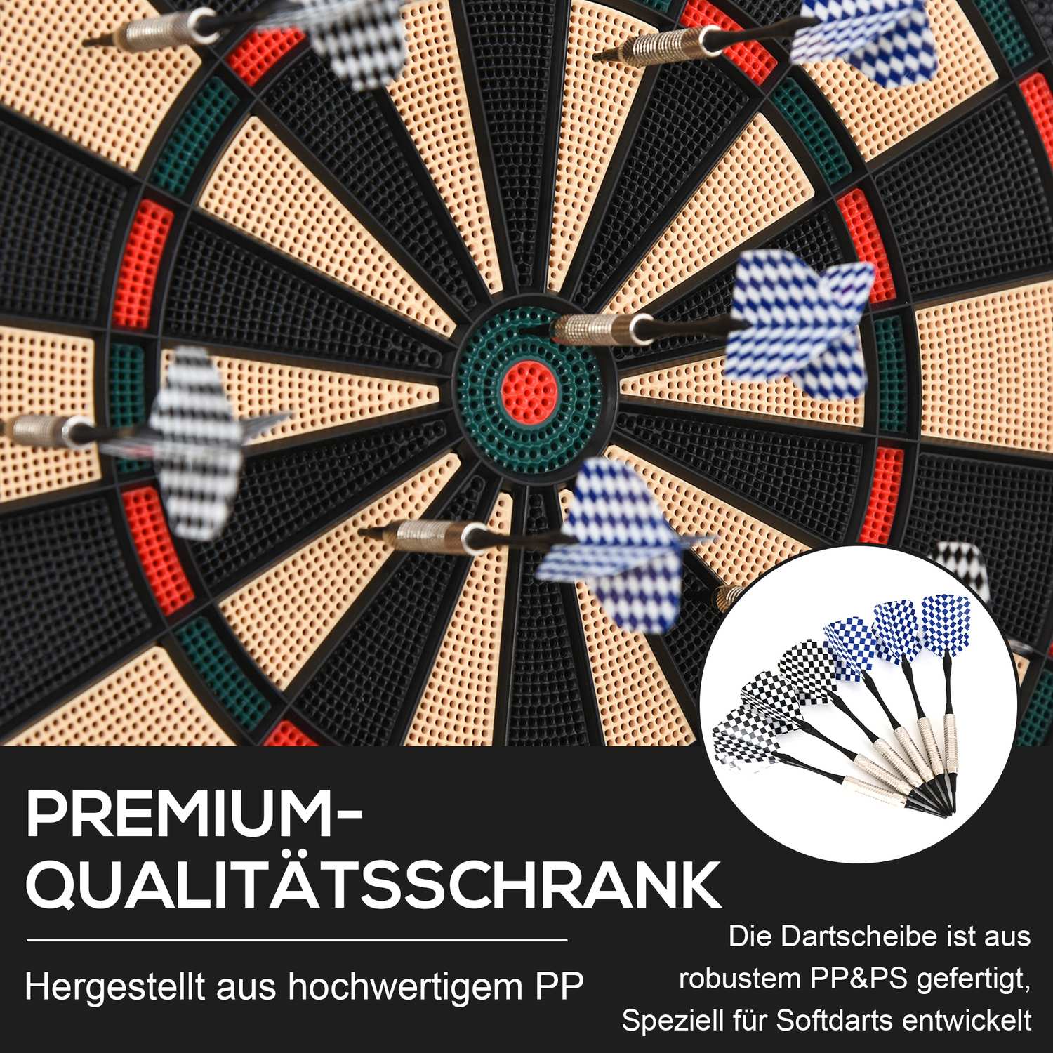 Elektronisk darttavla med LCD-skärm – 18 spel, 6 dart
