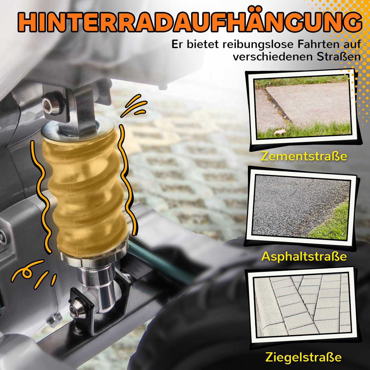 Elektrická motorka pro děti, 12V, hudba, pomocná kolečka, oranžová