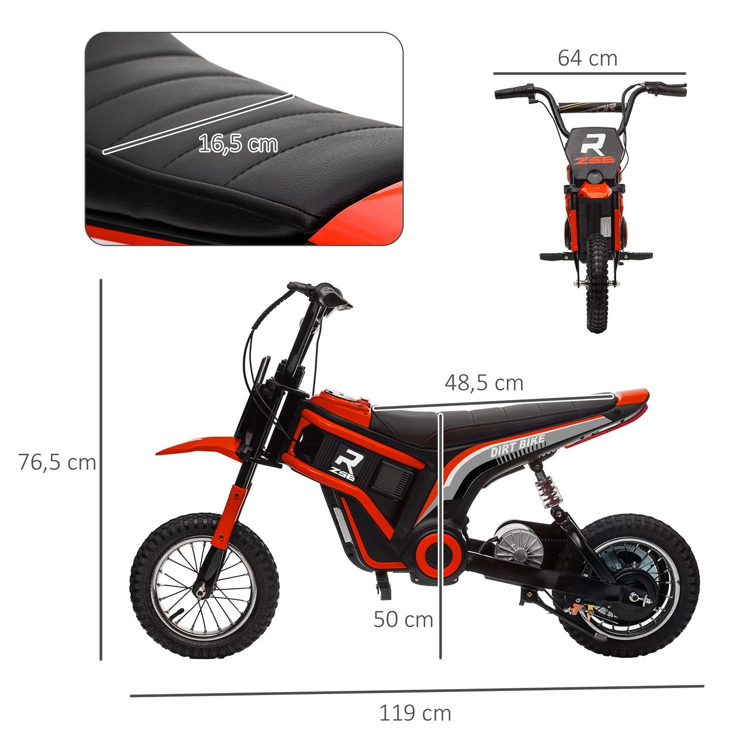 Elektrická motorka pro děti, 24V 350W, 8-16 KMH, 12"" pneumatiky