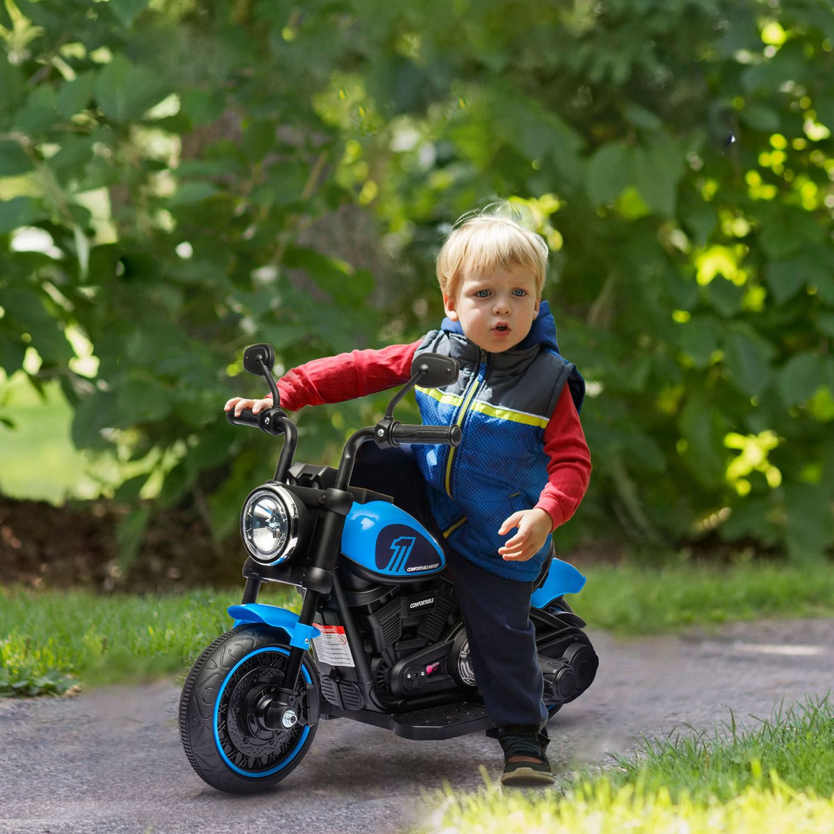 Elektrická motorka pro děti, odnímatelná kolečka, věk 1,5–3 roky