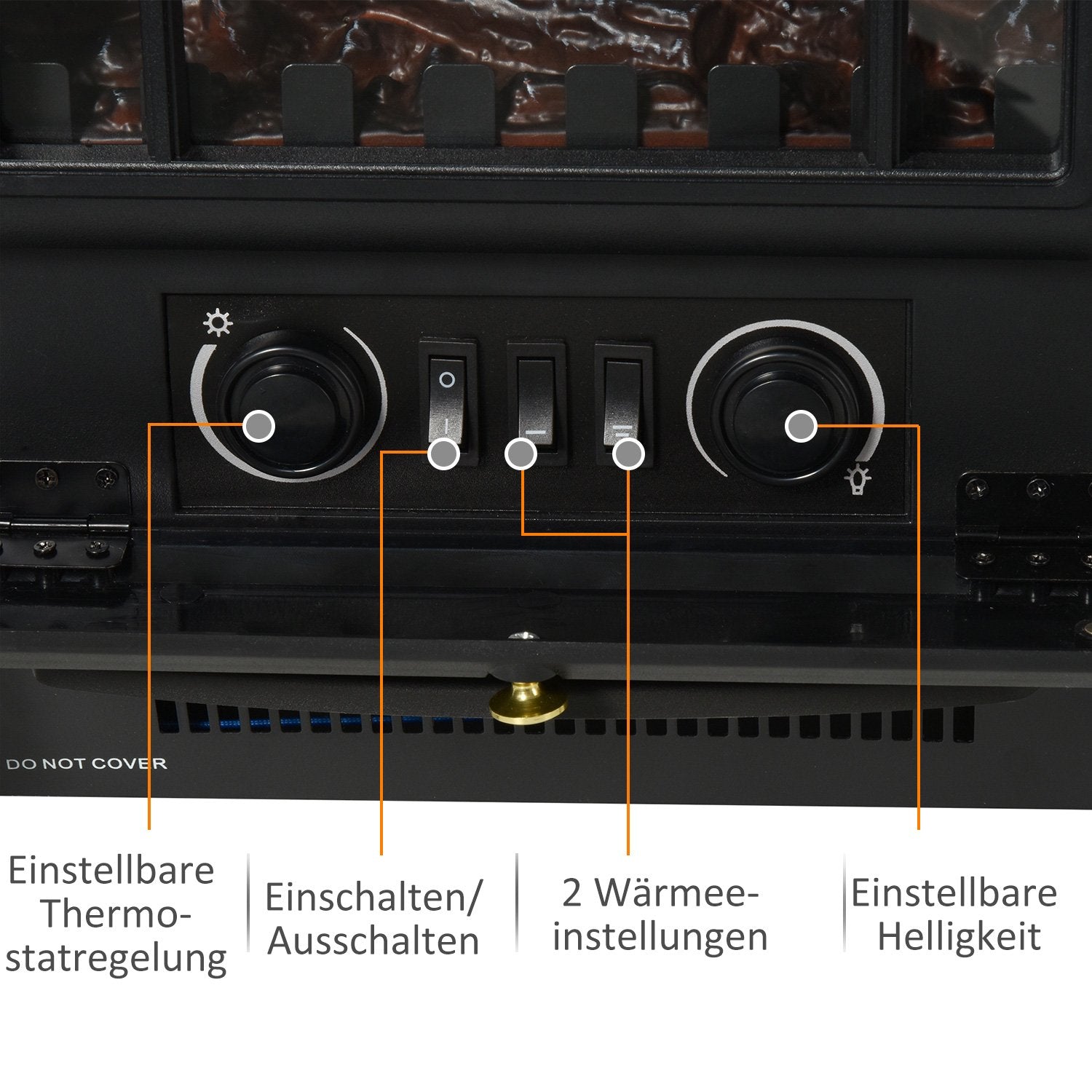 Elektrický krb, efekt plamene, ochrana proti přehřátí