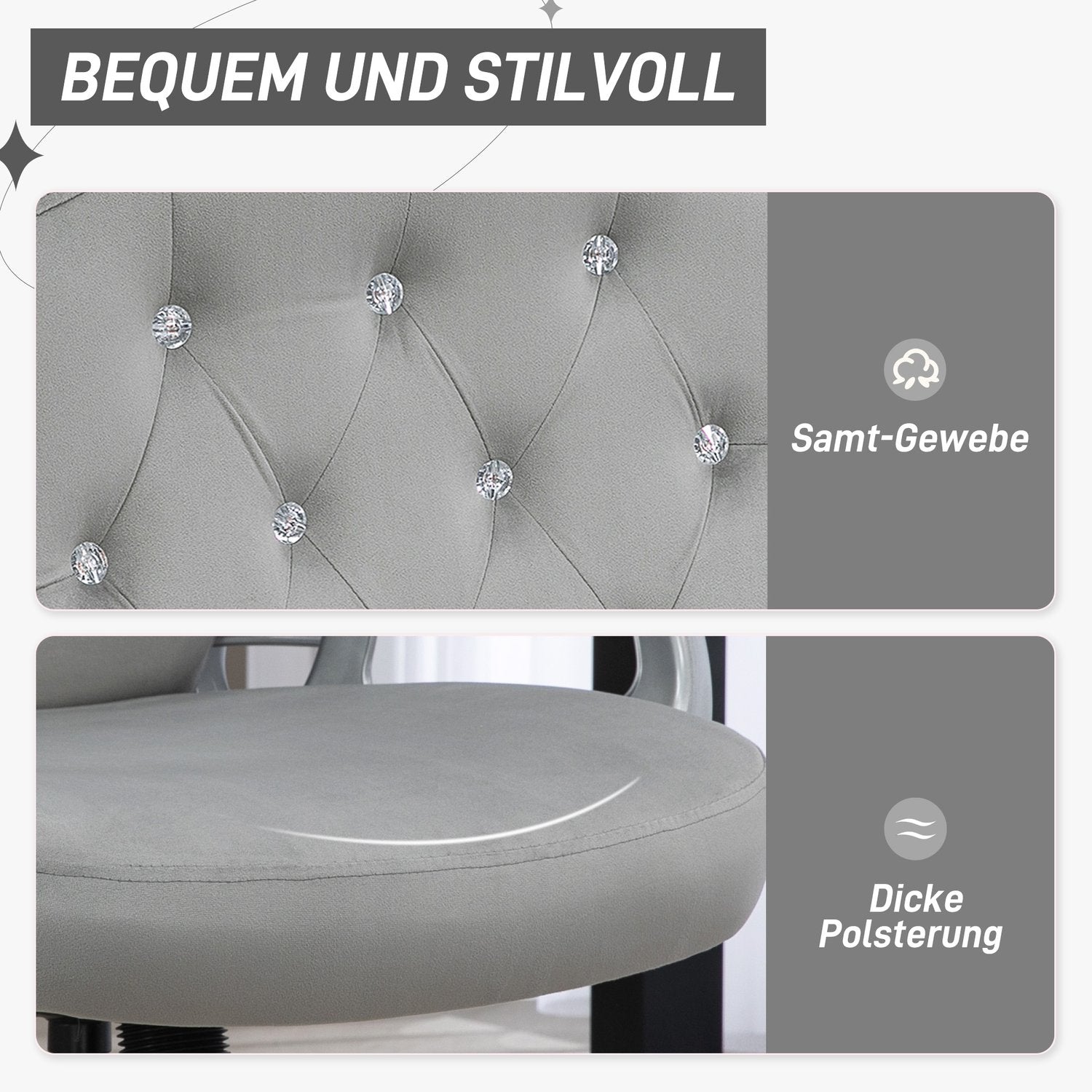 Ergonomická kancelářská židle z umělé kůže, nastavitelná, světle šedá