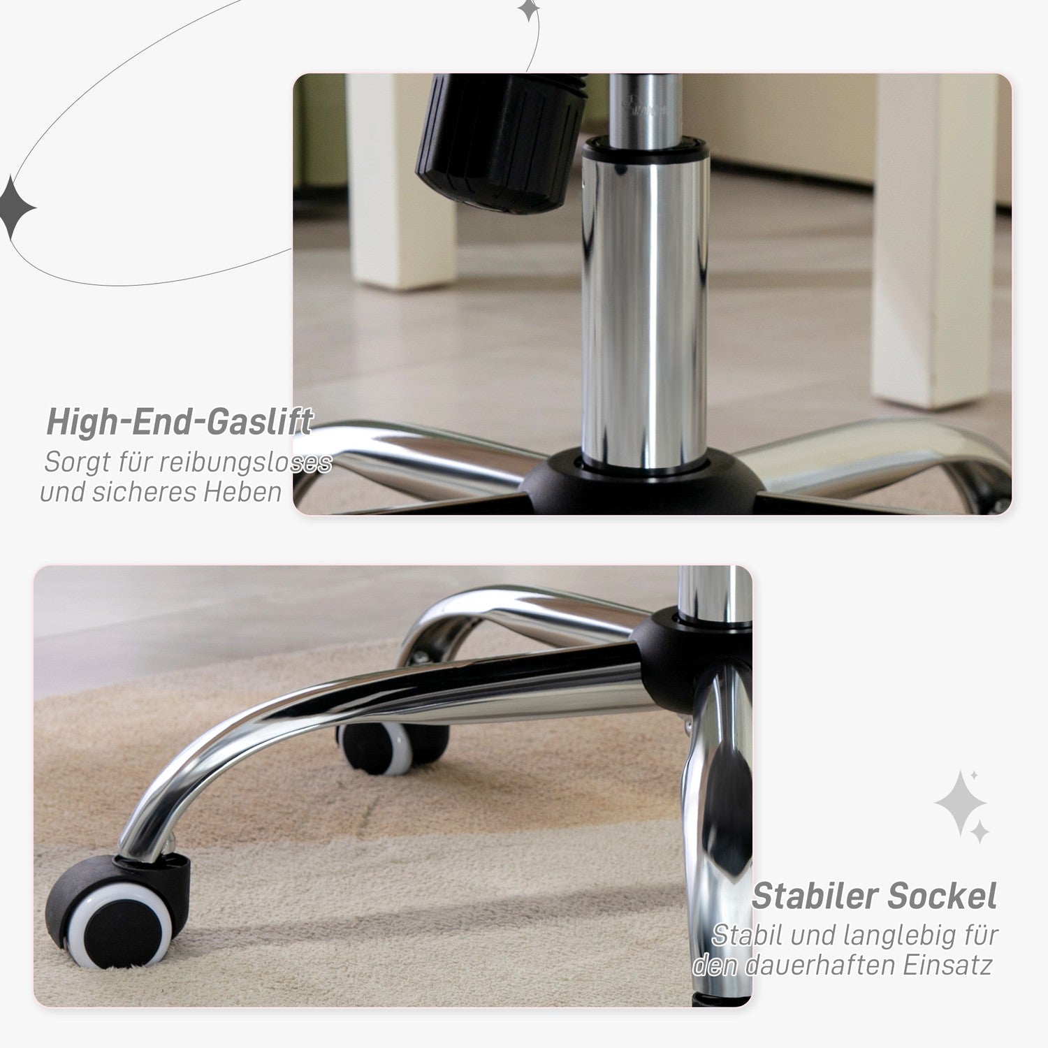 Ergonomická kancelářská židle z umělé kůže, nastavitelná, světle šedá