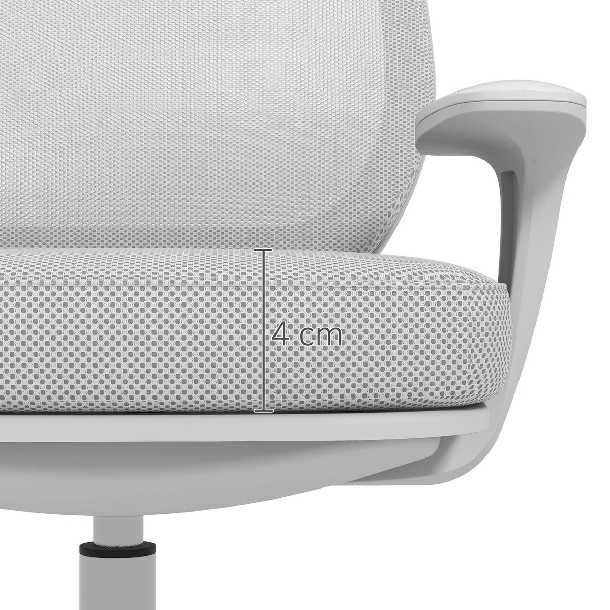 Ergonomická kancelářská židle s nastavitelnou výškou, šedá, otočná o 360°