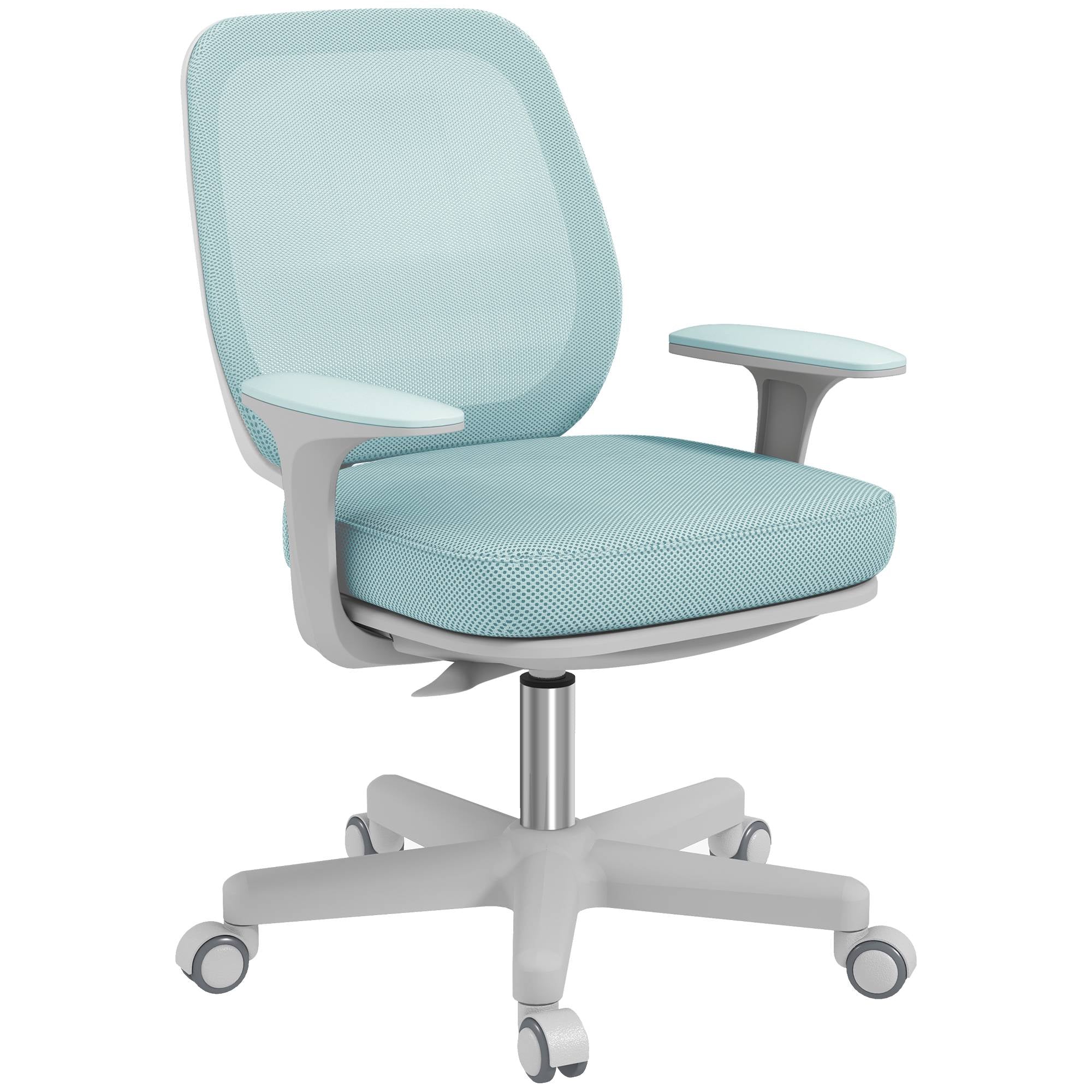 Ergonomisk kontorsstol, justerbar höjd, grön, 360 graders vridbar