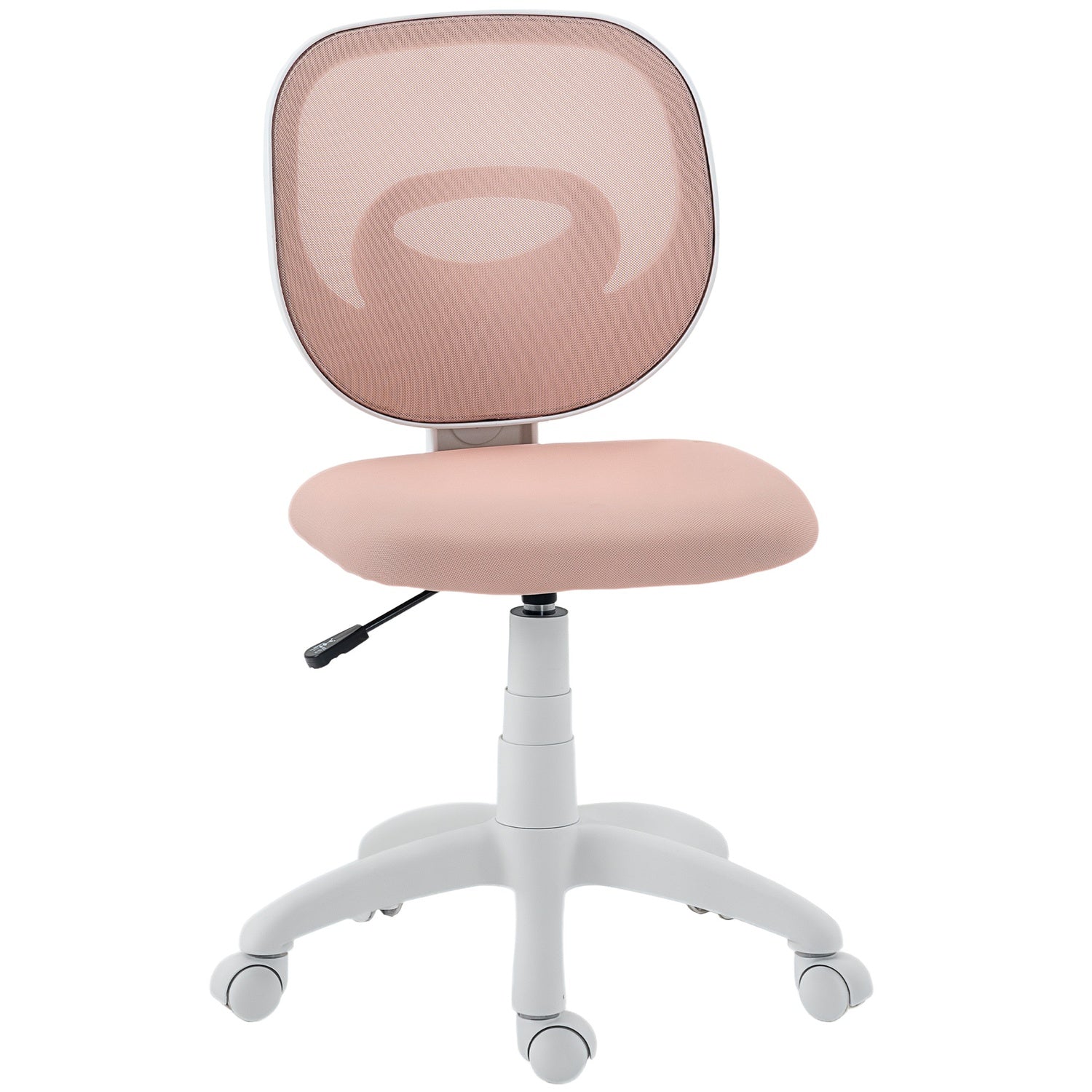 Ergonomisk kontorsstol, justerbar höjd, rosa