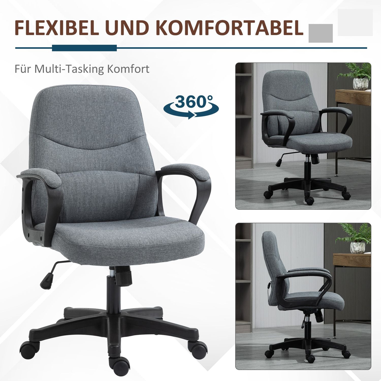 Ergonomisk kontorsstol med USB-massagefunktion