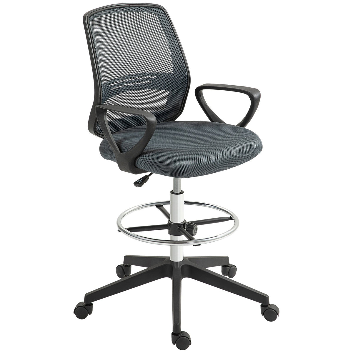 Ergonomická kancelářská židle s područkami a nastavitelnou podnožkou